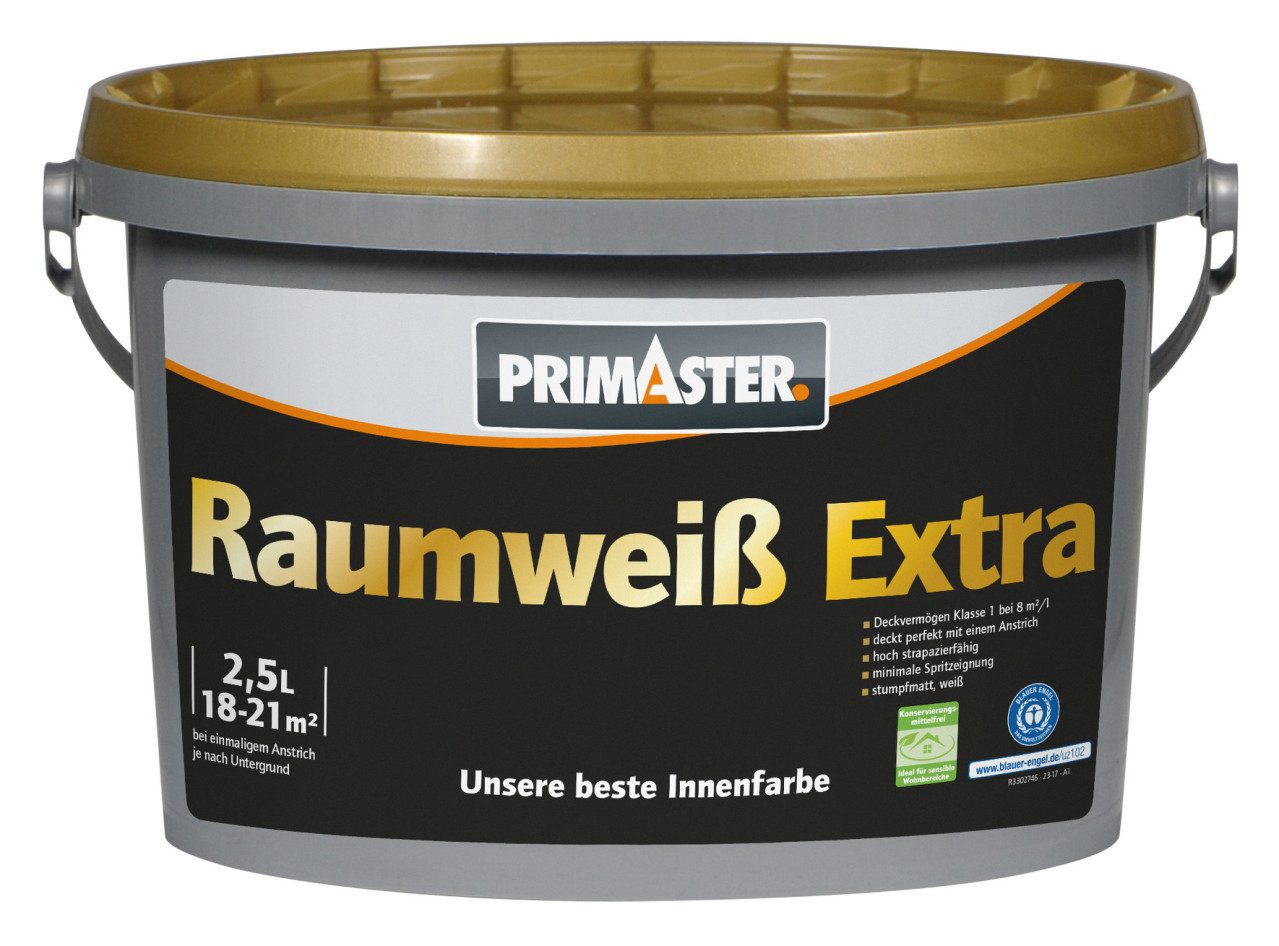 Primaster Wandfarbe Primaster Raumweiß Extra konservierungsmittelfrei