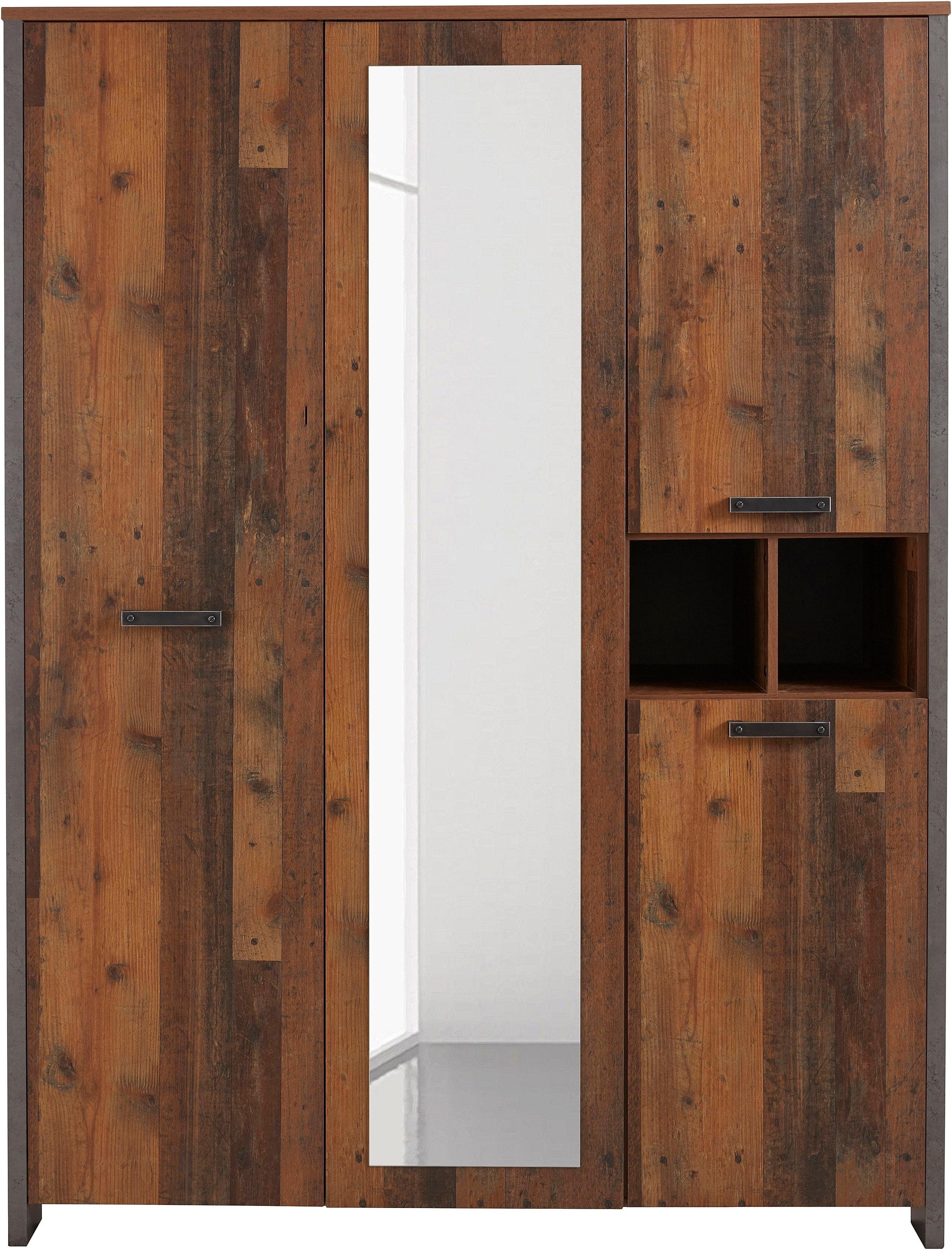 FORTE Kleiderschrank "Clif", (Maße: B/H/T ca. 156x205x52 cm), mit Spiegelau günstig online kaufen