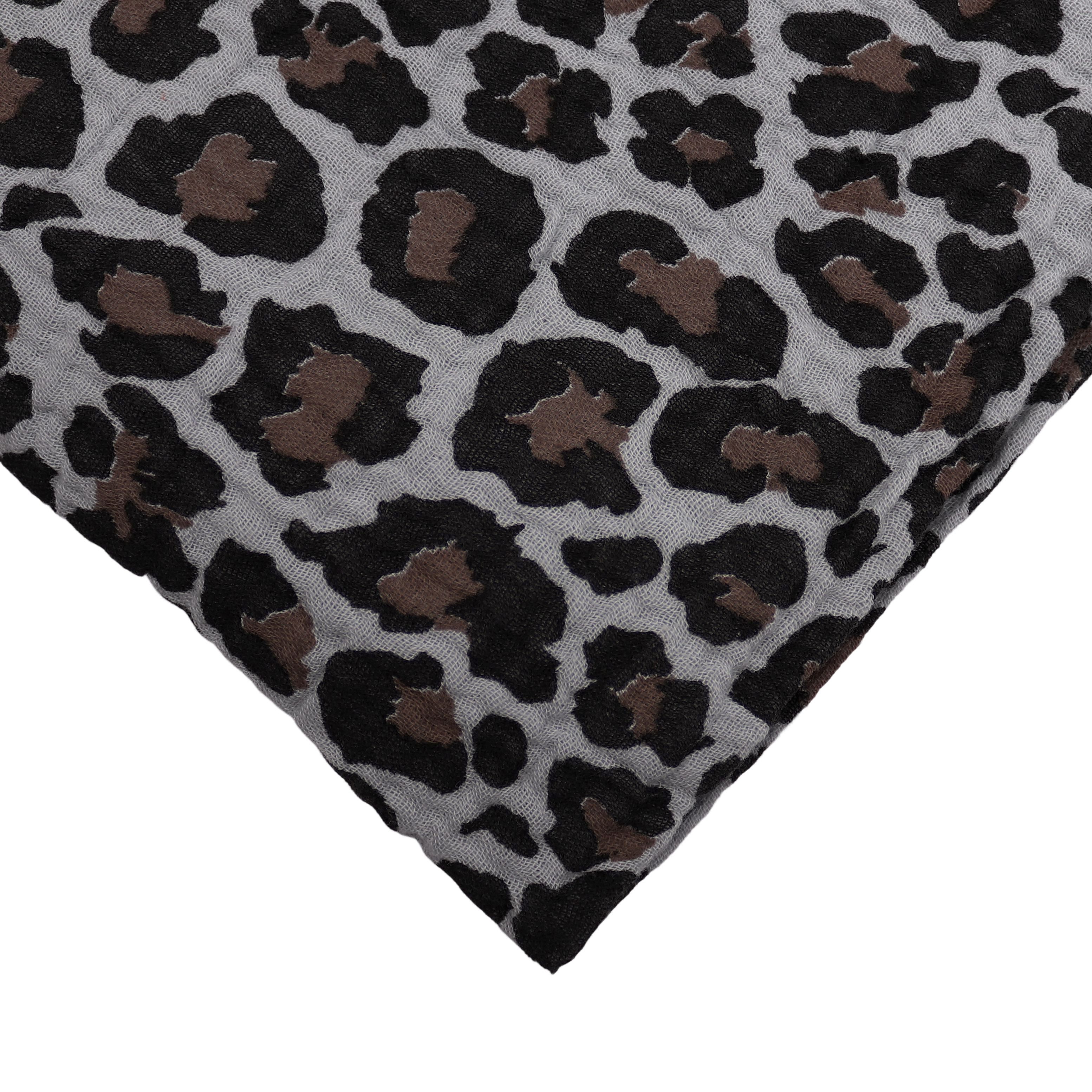 MIRROSI Loop Damen Schal aus Musellin, Made in Italy 70x20cm, Leo, Schlauchschal, (Zweimal um den Hals wickelbar, ca.70x20cm), Damen Halstuch ideal für Frühling, Sommer oder Herbst