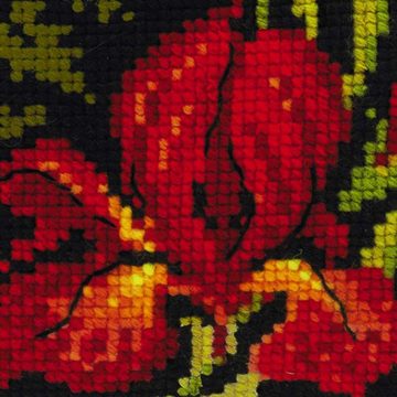 Riolis Kreativset Riolis Kreuzstich-Set "Kosmetiktasche Iris", Zählmuster, (embroidery kit by Marussia)