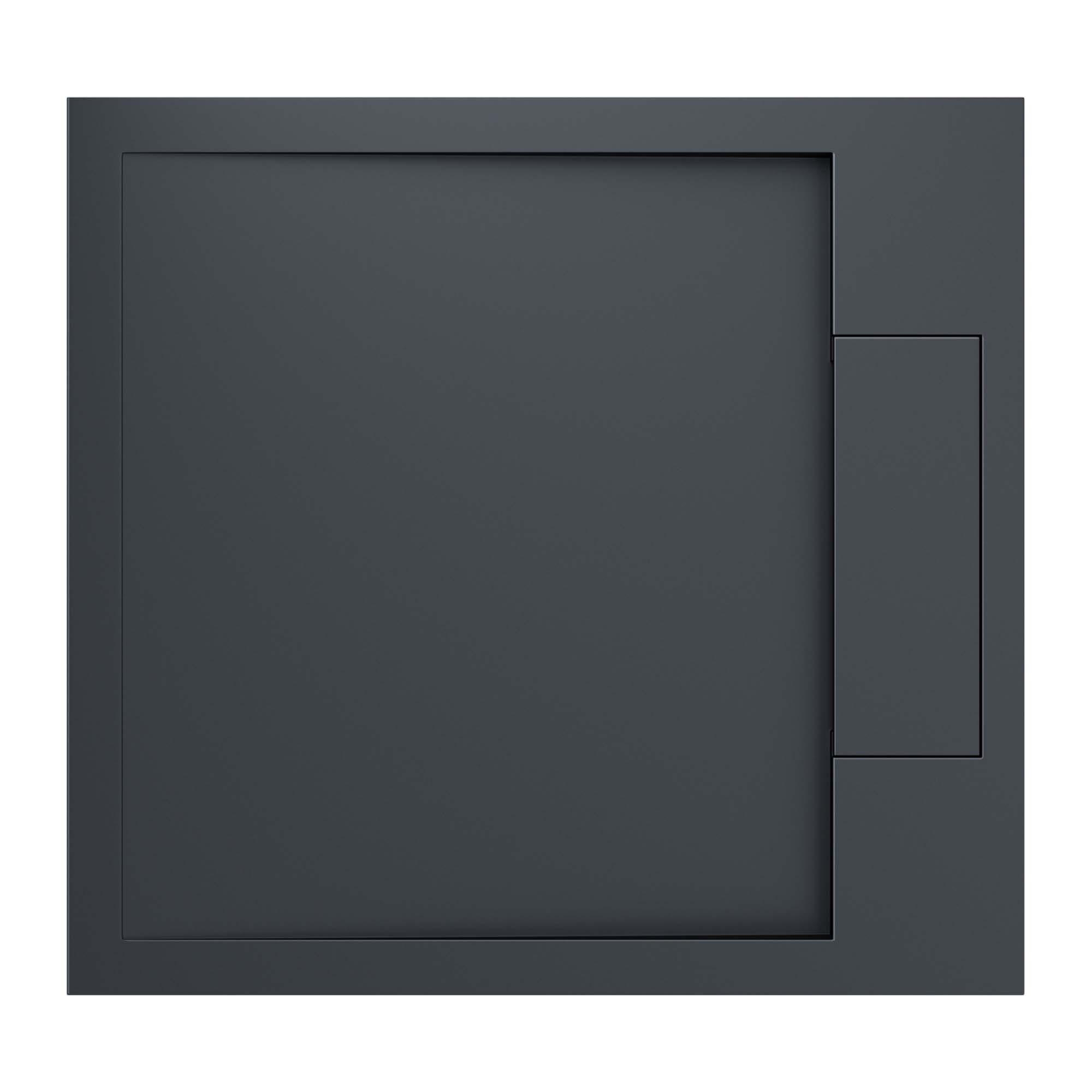 doporro Duschwanne Duschtasse aus Mineral Weiß/Anthrazit inkl. Ablaufgarnit günstig online kaufen