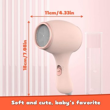 Lotvic Haartrockner für Kinder Mädchen Soft Touch-Gehäuse, 550,00 W, mit 3 Temperatur, Reise Süß Mini Leicht und Lange Haltbar