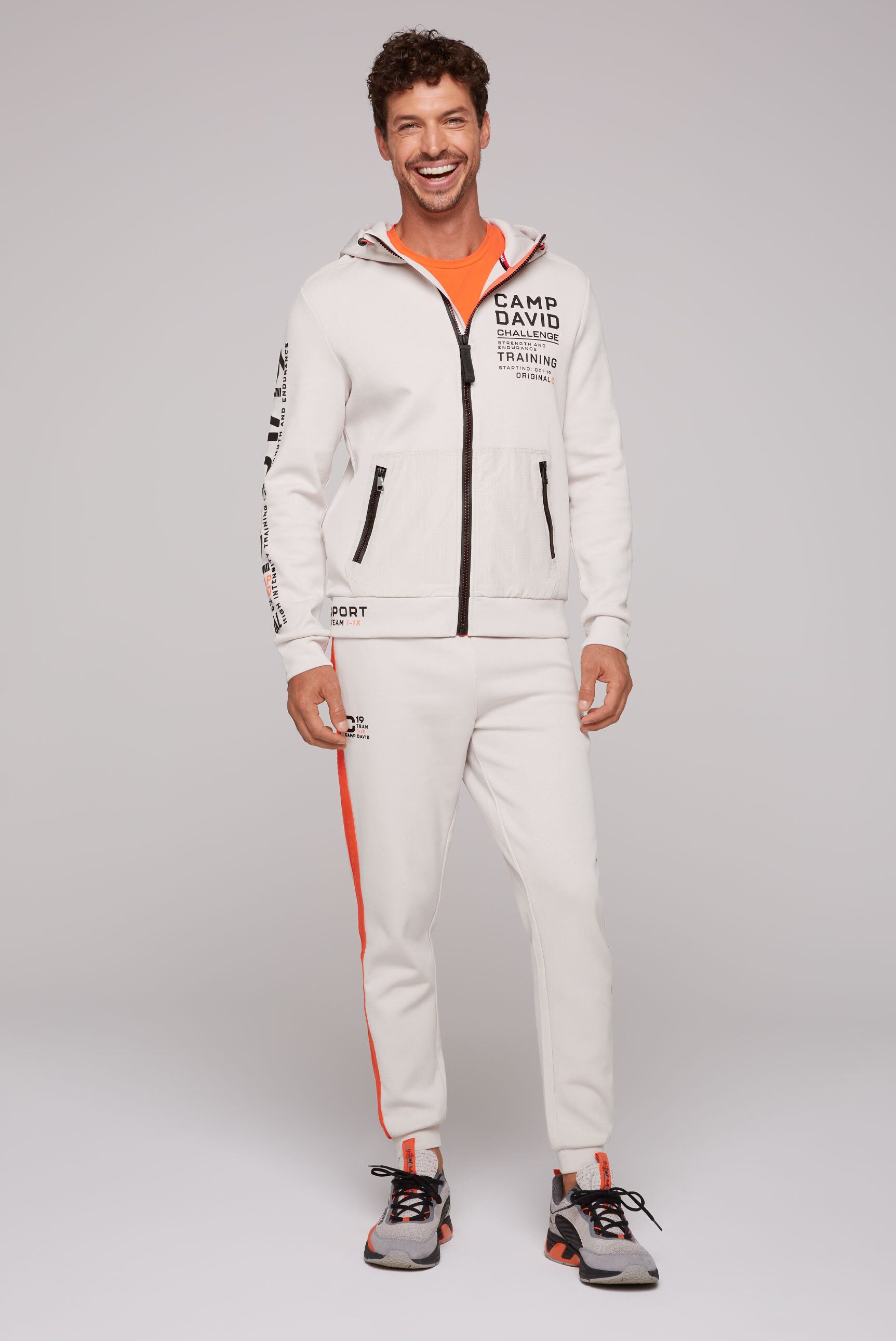 CAMP DAVID Kapuzensweatjacke mit Baumwolle