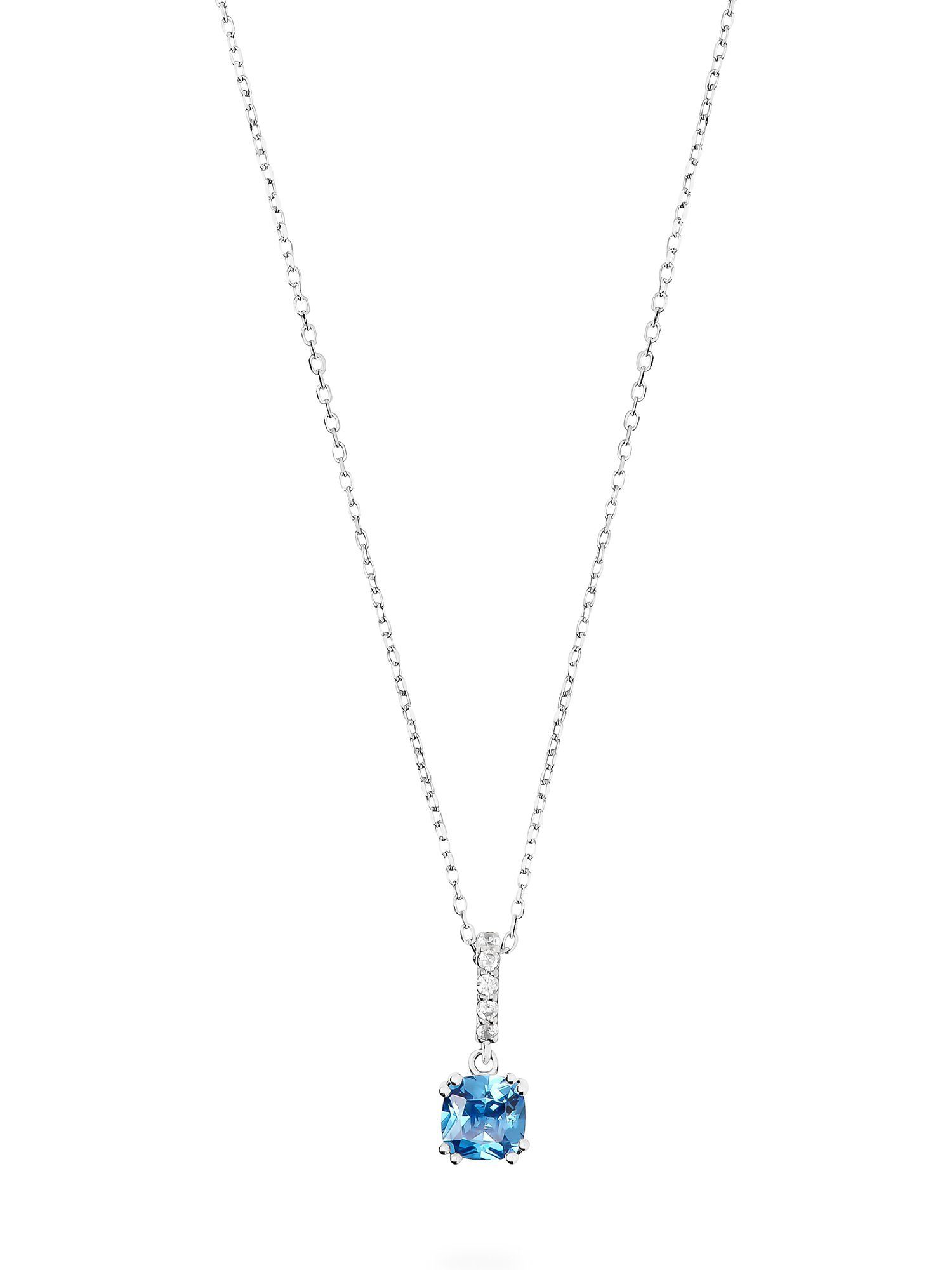 Collier FAVS Damen-Kette 375er Weißgold 1 Zirkonia