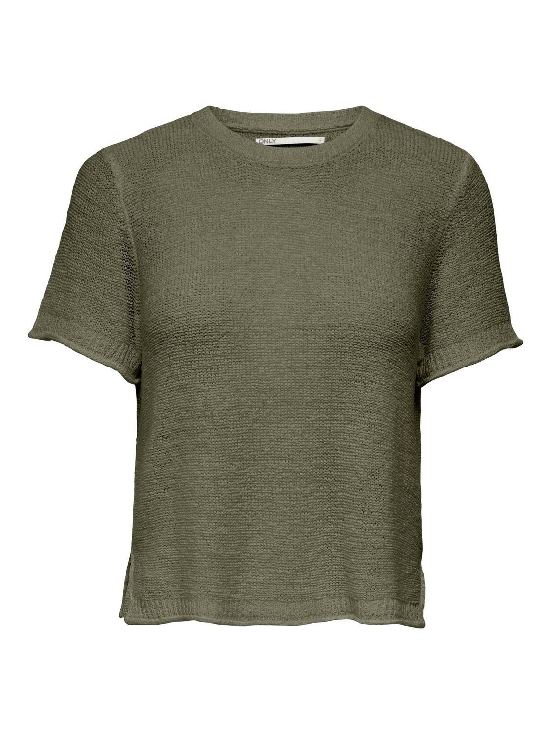 ONLY T-Shirt Only Damen Basic Strick-Pullover Crop-Top - OnlSunny Rundhals günstig online kaufen