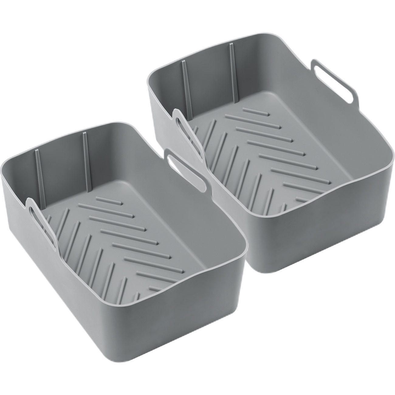 Casativo Silikonform Silikon Form für Heißluftfritteuse antihaft hitzebeständig 20x12,7x7cm, (2-tlg), Silikon-Airfryerform 4,5L, rechteckig, BPA-frei, 20x12,7x7 – Bild 5 von 5