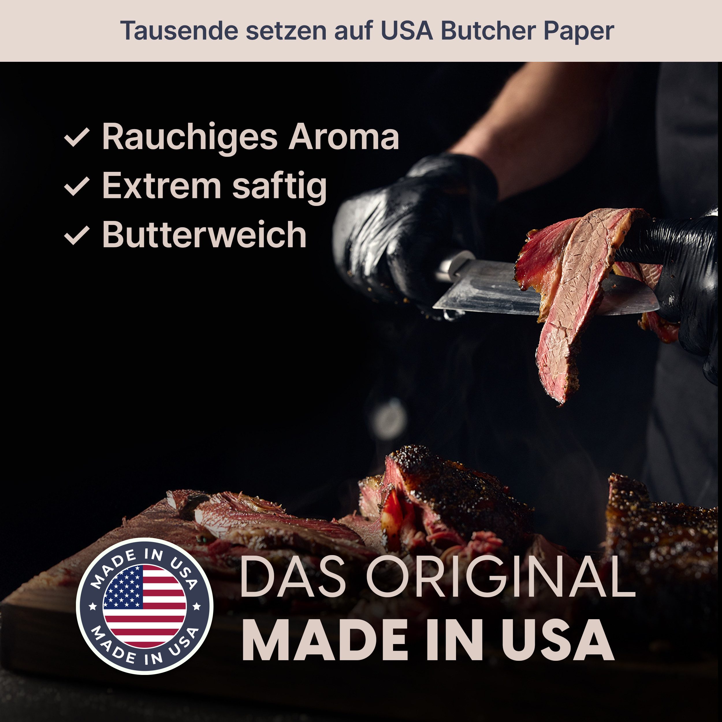 Holy Smoke Smoker Butcher Paper 60 cm x 30 m Rolle, Made in USA