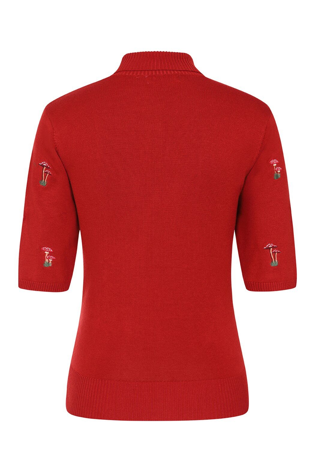 Banned Kurzarmpullover Mushroom Dreams Rot Vintage Rockabilly Pilze günstig online kaufen