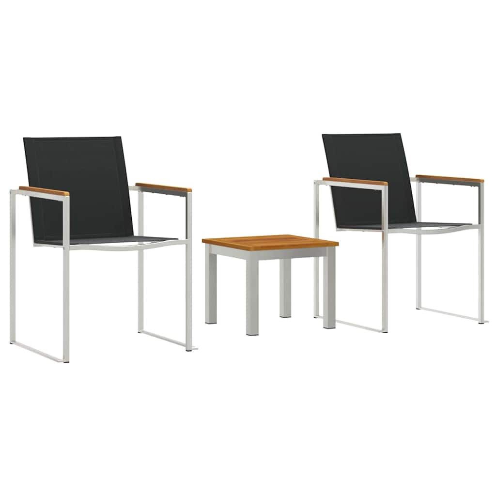 vidaXL Gartenlounge-Set Garten Essgruppe 3 Stk. Braun und Schwarz, (3-tlg)