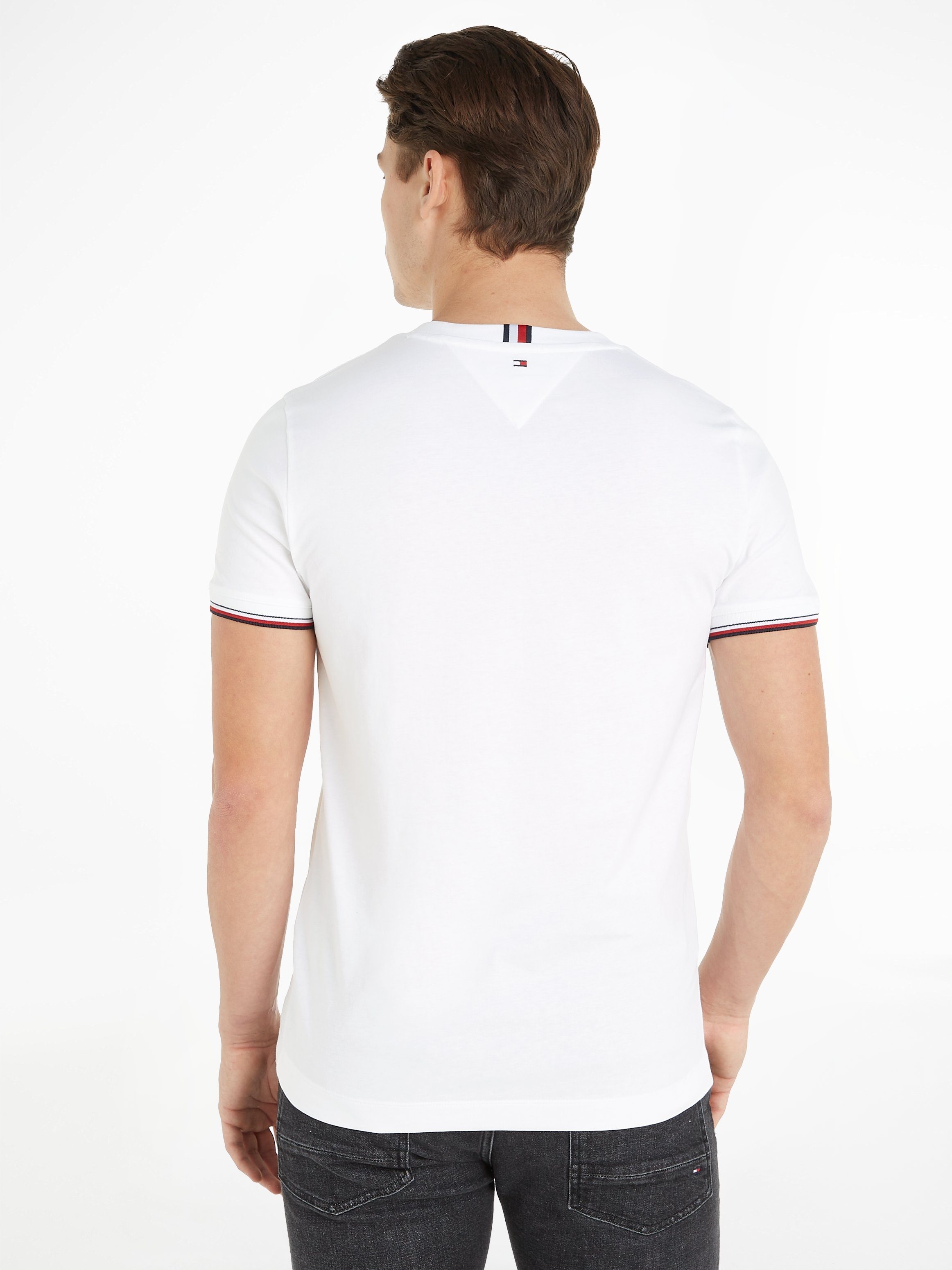 Tommy Hilfiger T-Shirt TOMMY TIPPED White TEE LOGO