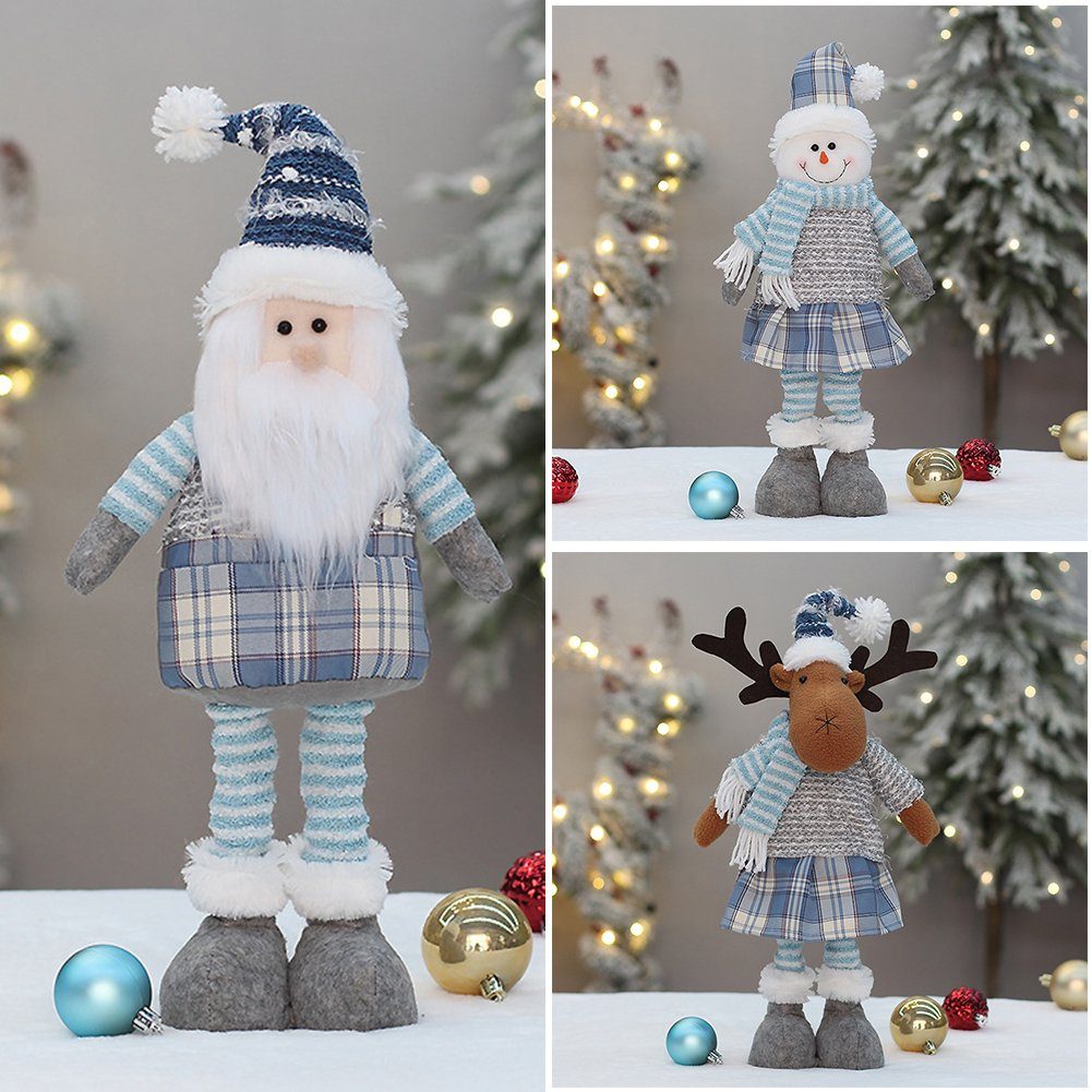 Teleskopisch Christbaumschmuck Blusmart Puppe, Einer Form Weihnachts-Weihnachtsmänner snowman In