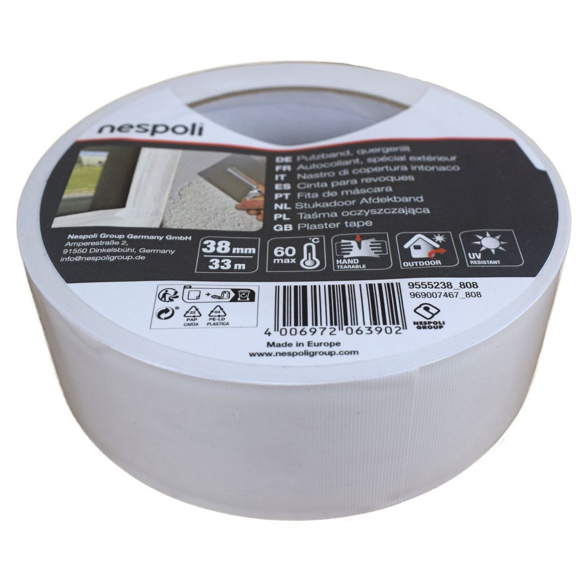 Color Expert Klebeband Putzband weiß Rolle Klebeband