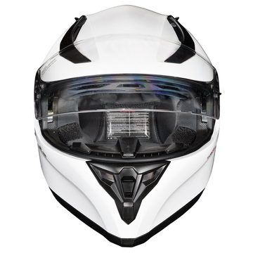 rueger-helmets Motorradhelm rueger RT-826 Motorrad-Helm Integralhelm Fullface Helm Pinlock Sonnenvisier ECE Damen und HerrenRT-826 Weiß XL