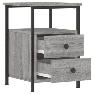 vidaXL Nachttisch Nachttische 2 Stk Grau Sonoma 34x35,5x50 cm Holz