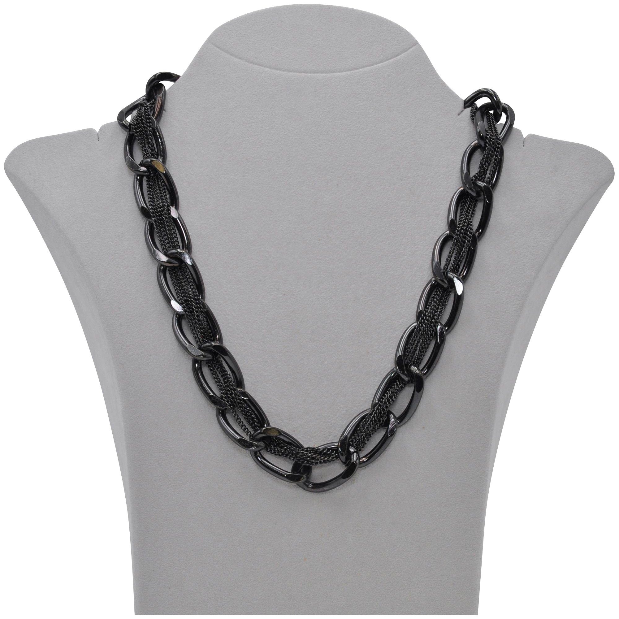 Steuer Lange Kette schwarze Metall Gliederkette günstig online kaufen