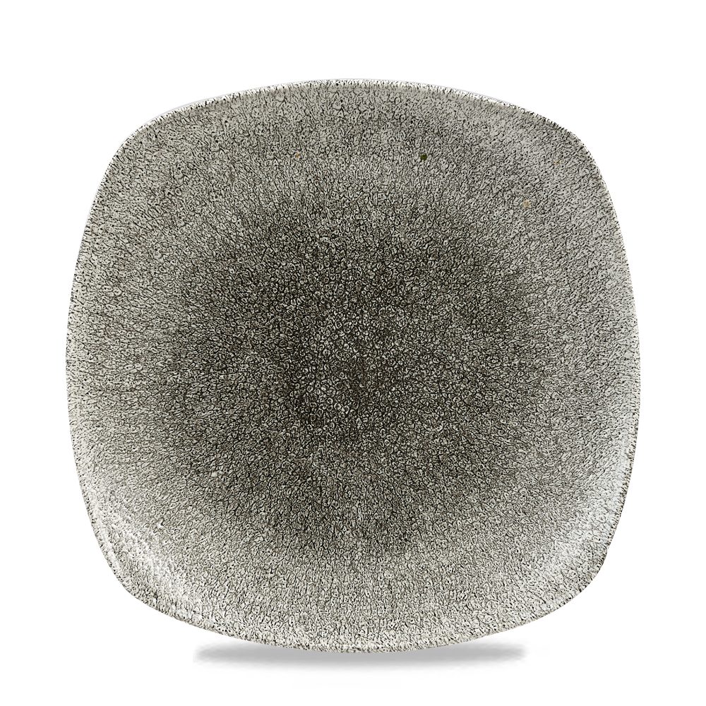 Teller Super Vitrified Studio Prints Raku Quartz Black Platte