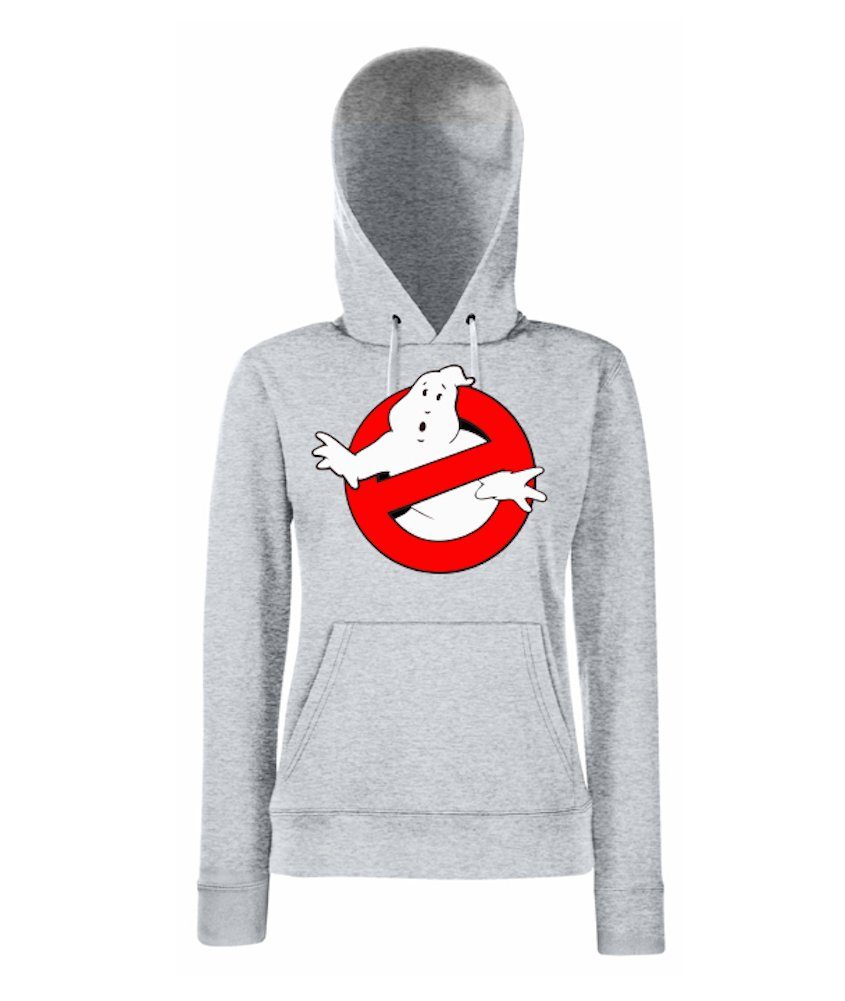Pullover Youth Damen Kapuzenpullover Frontprint Hoodie mit Grau Designz trendigem Ghostbusters