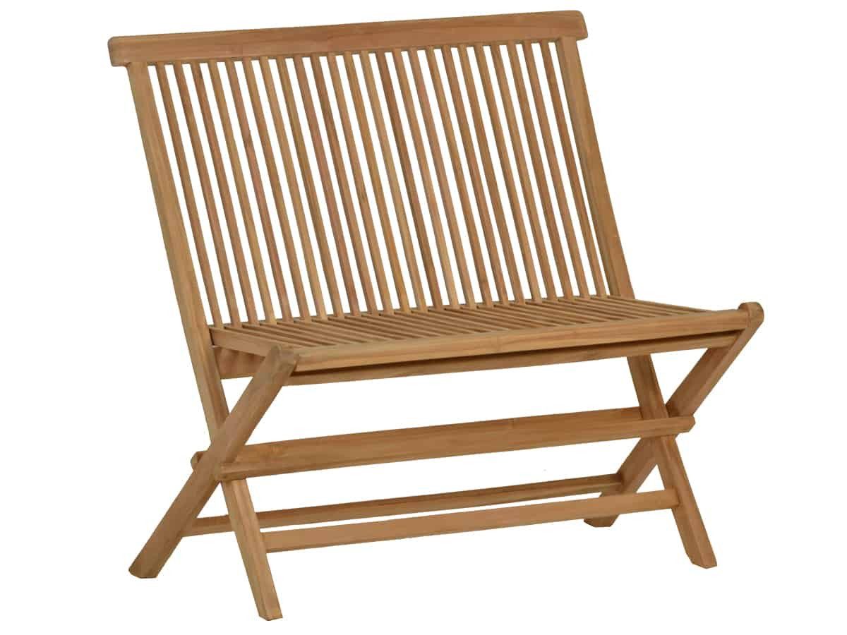MiaMöbel Gartenbank, aus massivem Teakholz Braun