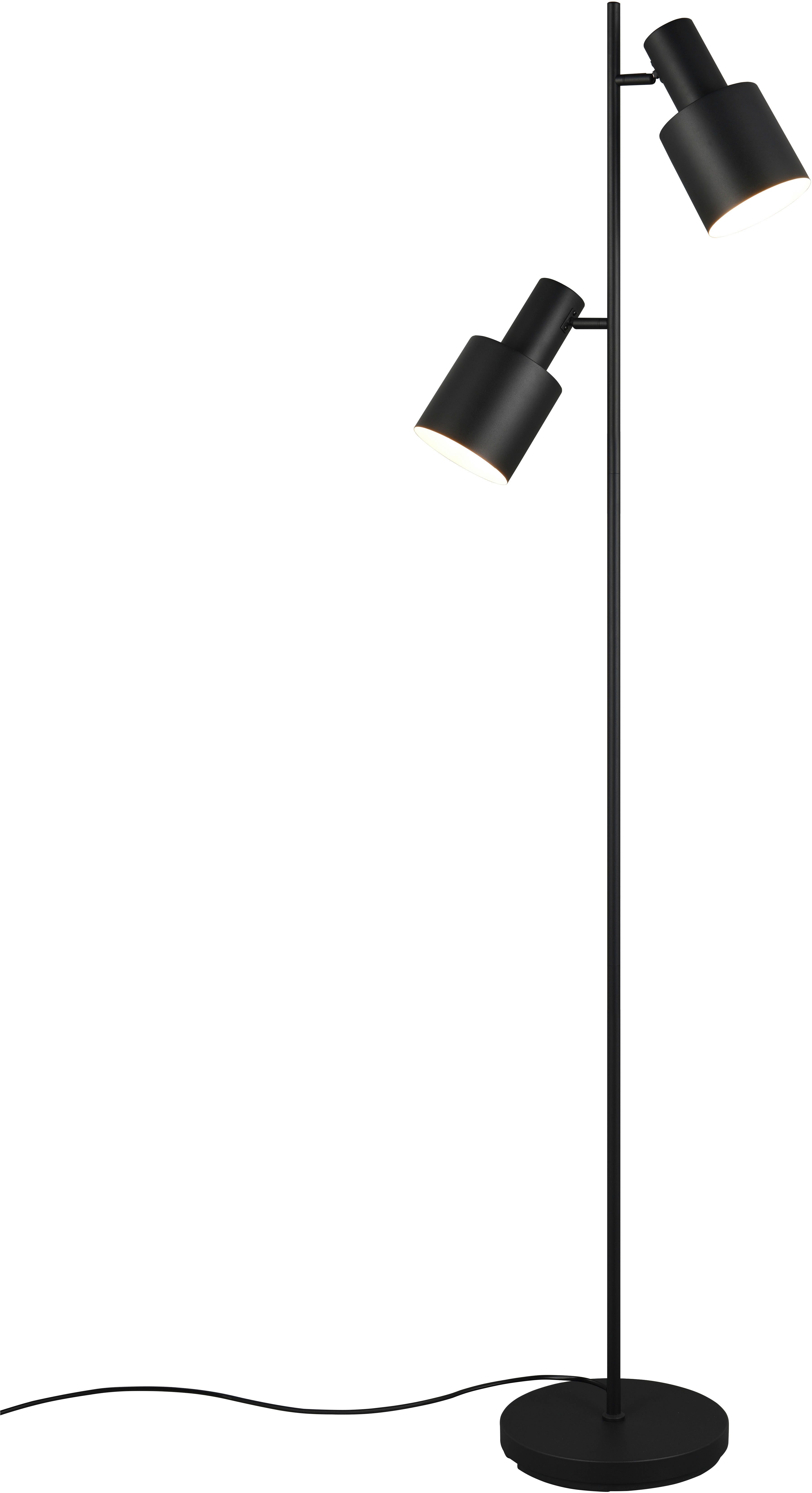 Stehlampe AGUDO, Stehleuchte 2-flammig, exkl 2xE27 max 10W, mit Fußschalter