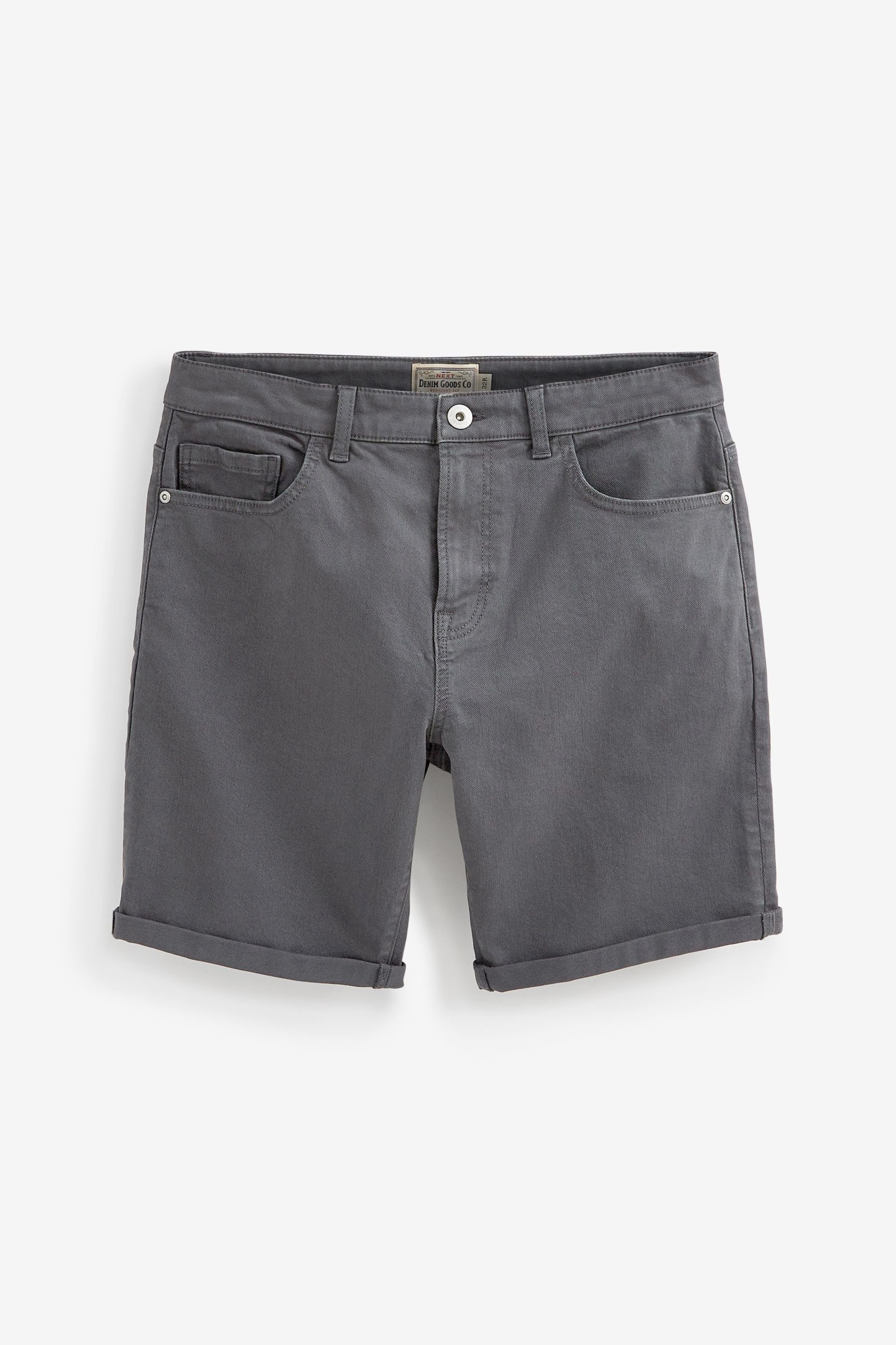 Denim-Shorts Grey Next mit Charcoal Jeansshorts (1-tlg) Stretchanteil