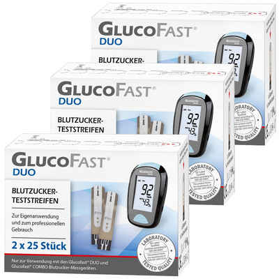 GLUCOFAST Blutzucker-Teststreifen DUO, 150 Diabetes Teststreifen 150-St., Für das Glucofast DUO Blutzucker Messgerät