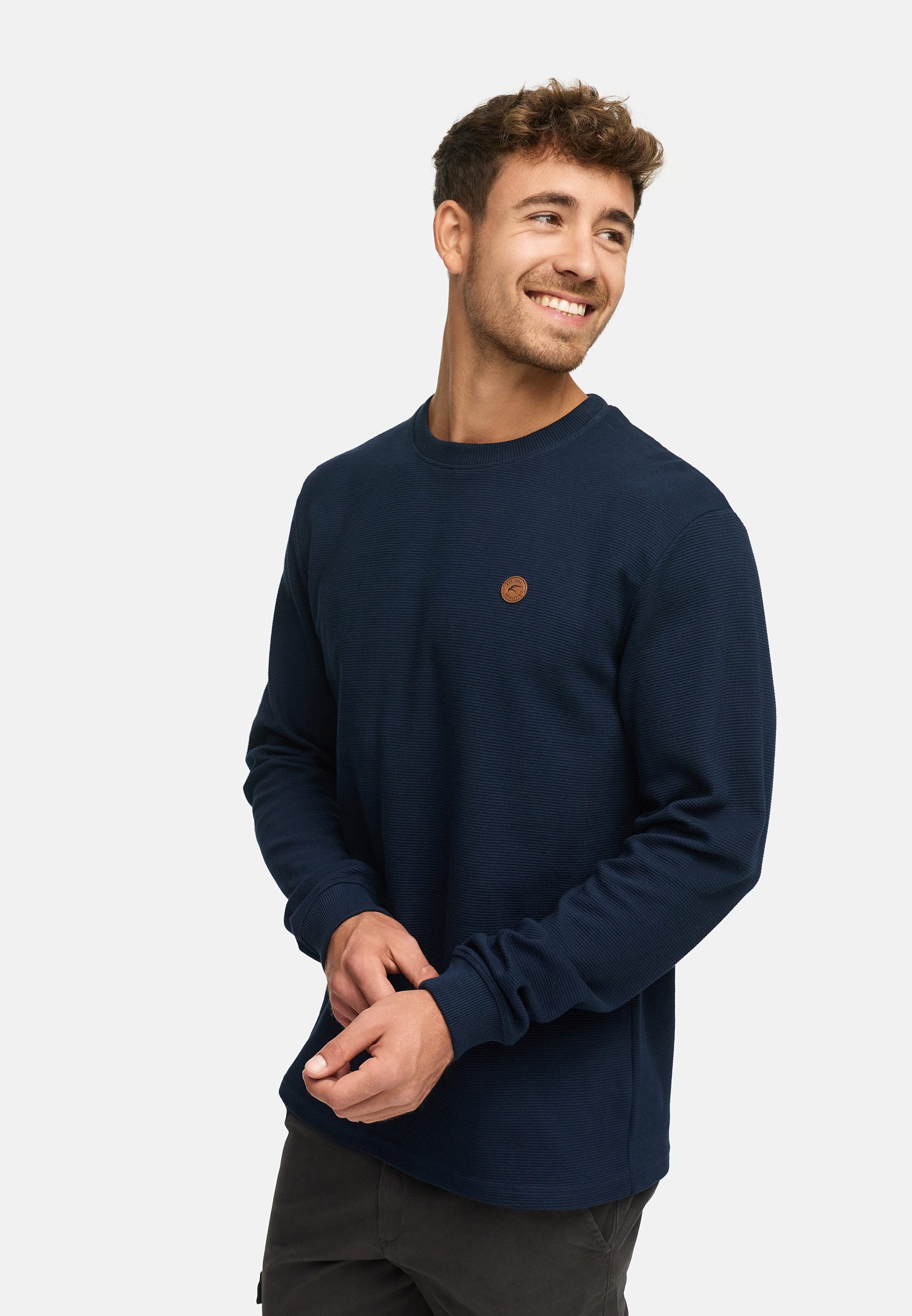 Indicode Sweater Herren INGuadalupe o-neck Sweatshirt Herrenpulli (Sweatshirt) Sweatshirt mit Rundhalsausschnitt aus reiner Baumwolle