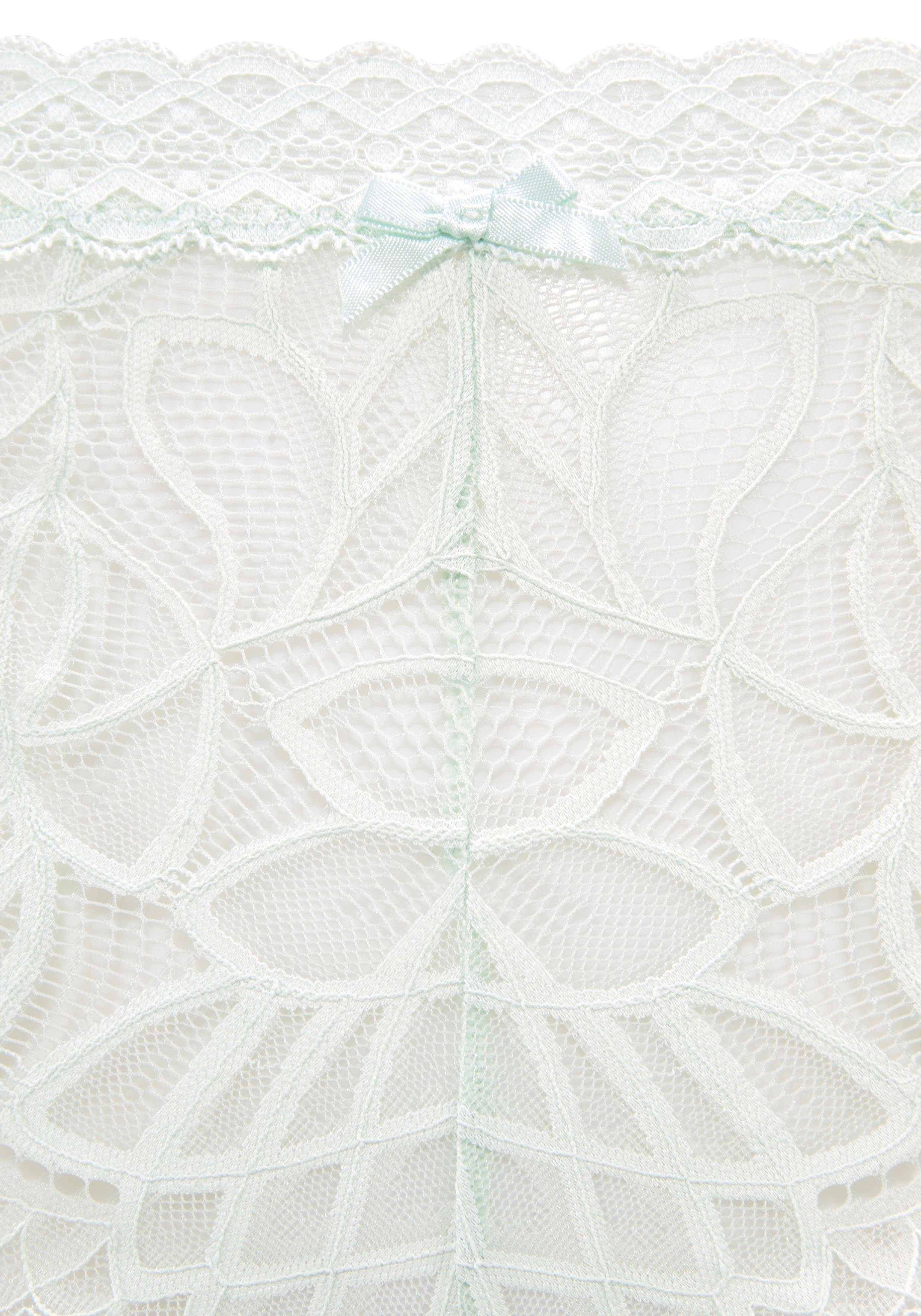 LASCANA Spitze, aus aus LASCANA anteilig dezent mint-blush recyceltem Slip Material Slip transparenter