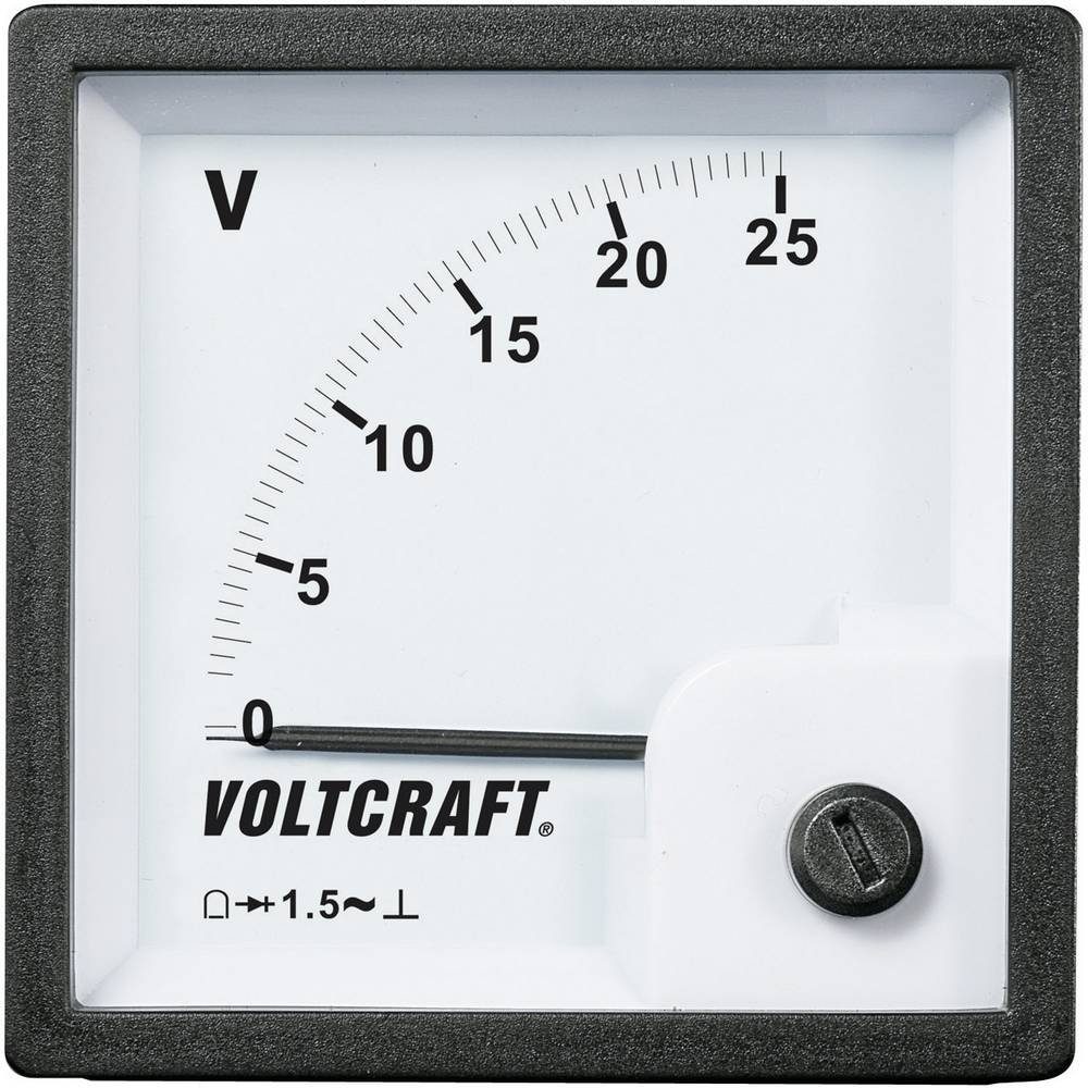VOLTCRAFT Anzeigegerät Analog-Einbaumessgerät AM-72x72/25V