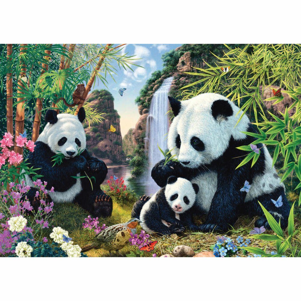 Schmidt Spiele Puzzle Pandafamilie Puzzleteile 500 Wasserfall, am