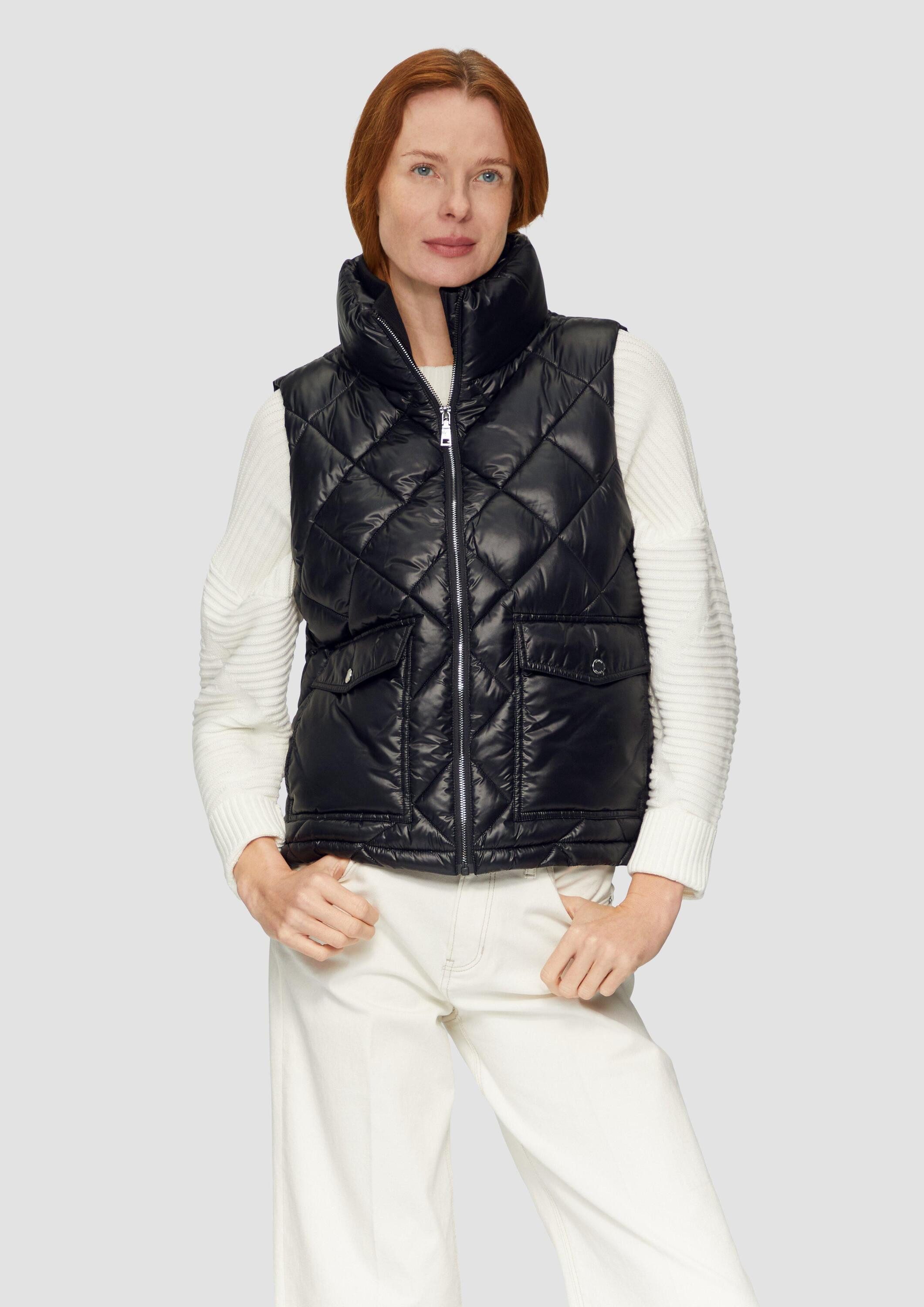 s.Oliver Outdoorjacke Outdoor-Weste Steppweste mit aufgesetzten günstig online kaufen