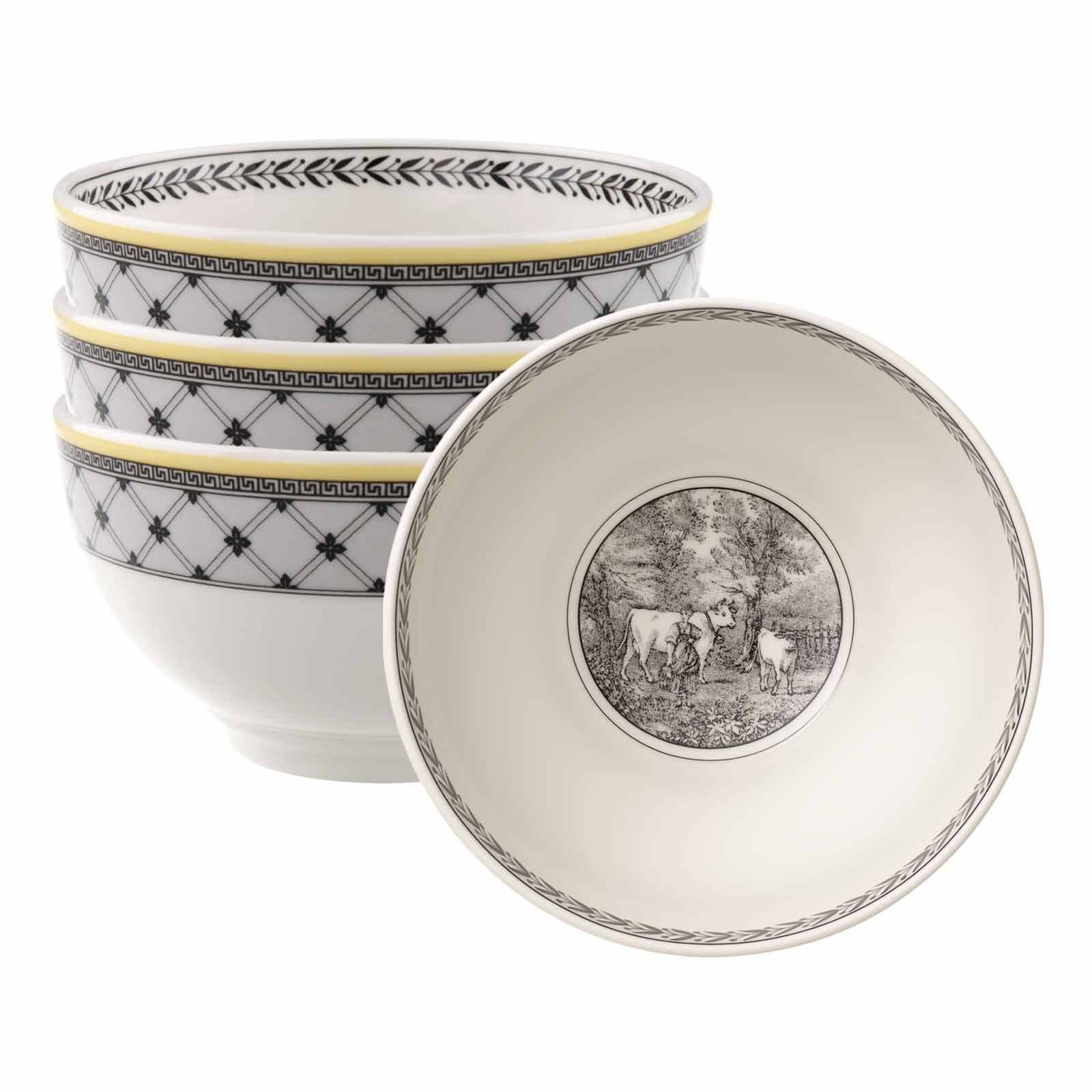 Villeroy & Boch Schale Audun Ferme Bols ø 14 cm 4er Set, Porzellan, (4 Schalen, 4-tlg)