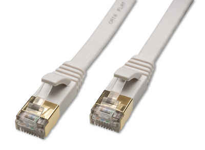 CAPTIVA Kabel Patchkabel CAT 8 Kabel für Netzwerk, LAN und Ethernet 2m weiß Computer-Kabel