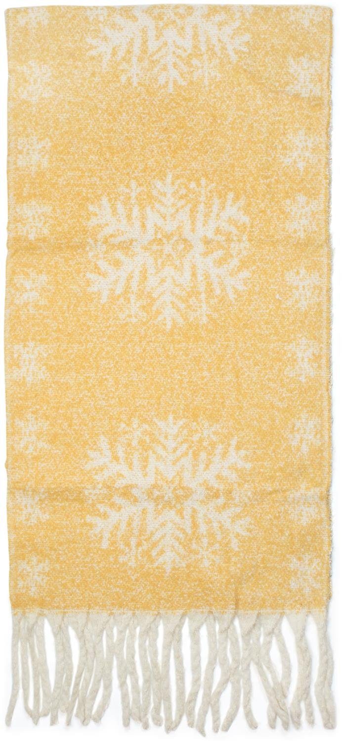 styleBREAKER XXL-Schal Weicher Schal mit Schneeflocken, (1-St)