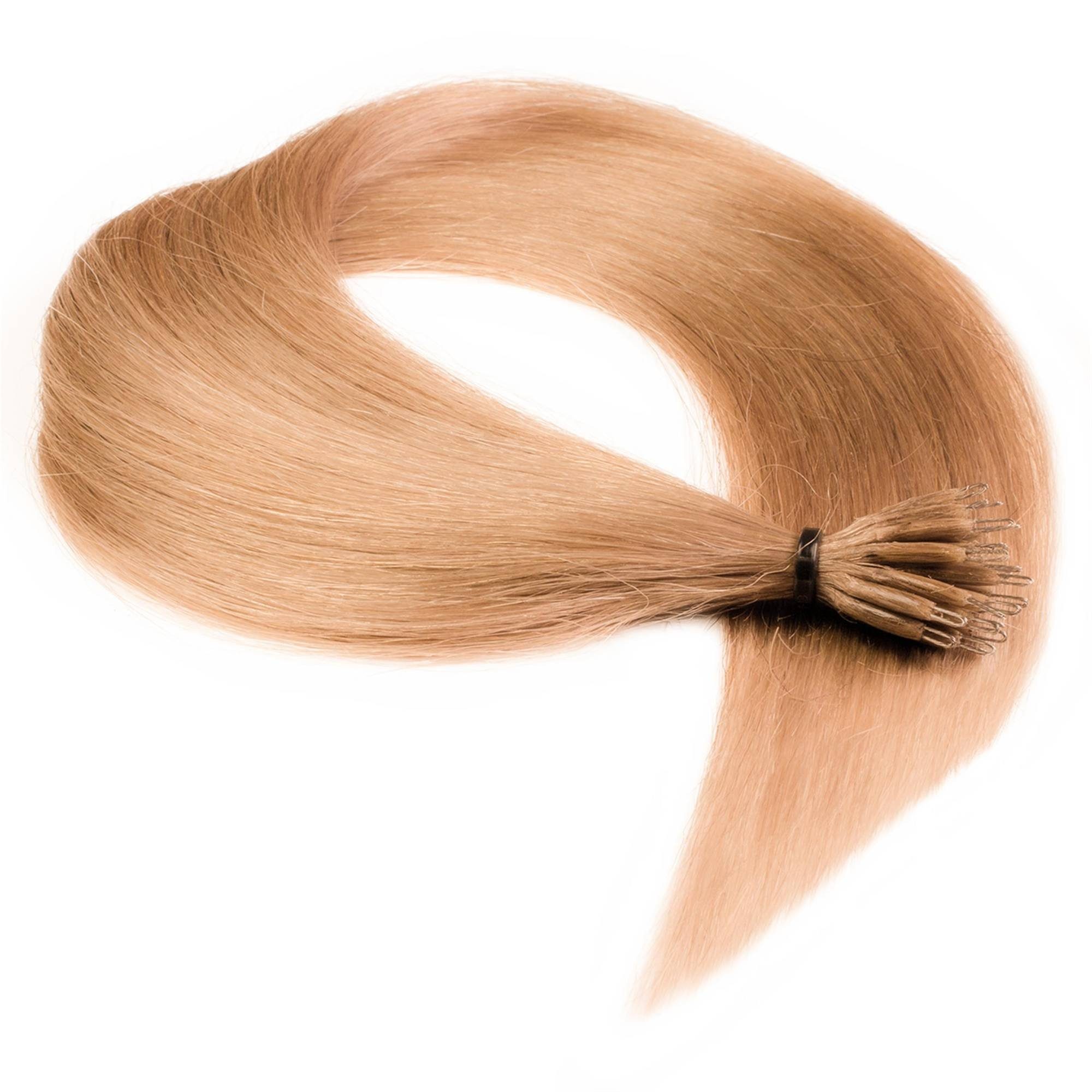 hair2heart Echthaar-Extension Premium Nanoring Extensions #8/0 Hellblond 40cm