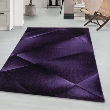 Teppich Abstrakt Design, Teppium, Rechteckig, Höhe: 9 mm, Kurzflor Teppich Abstrakt Design Teppich Violett Teppich Wohnzimmer