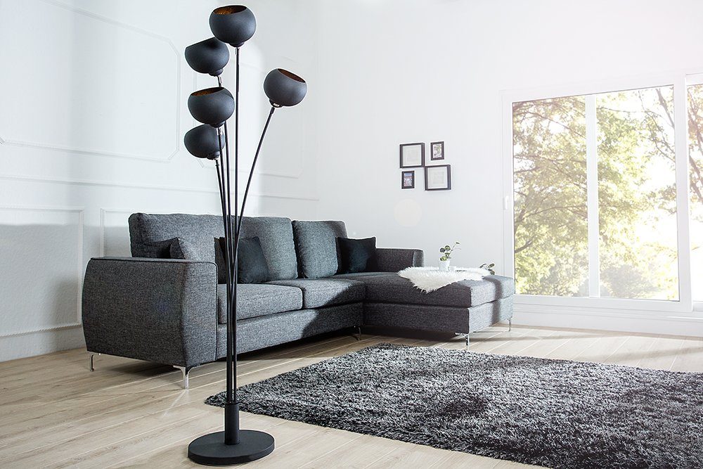 riess-ambiente Stehlampe MAGMA 170cm schwarz / gold, ohne Leuchtmittel, Wohnzimmer · Metall · Esszimmer · Retro