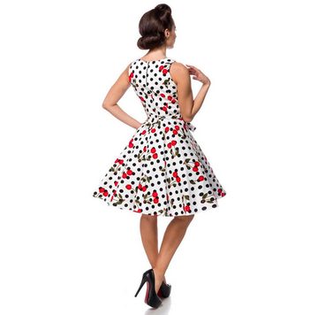 BELSIRA Sommerkleid Retro Kleid Cherry mit Kirschen Cocktailkleid Rockabilly Kleid