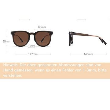 Fivejoy Sonnenbrille Sonnenbrille Vintage Sonnenbrille Outdoor UV-Schutzbrille mit Brillenetui für Männer und Frauen