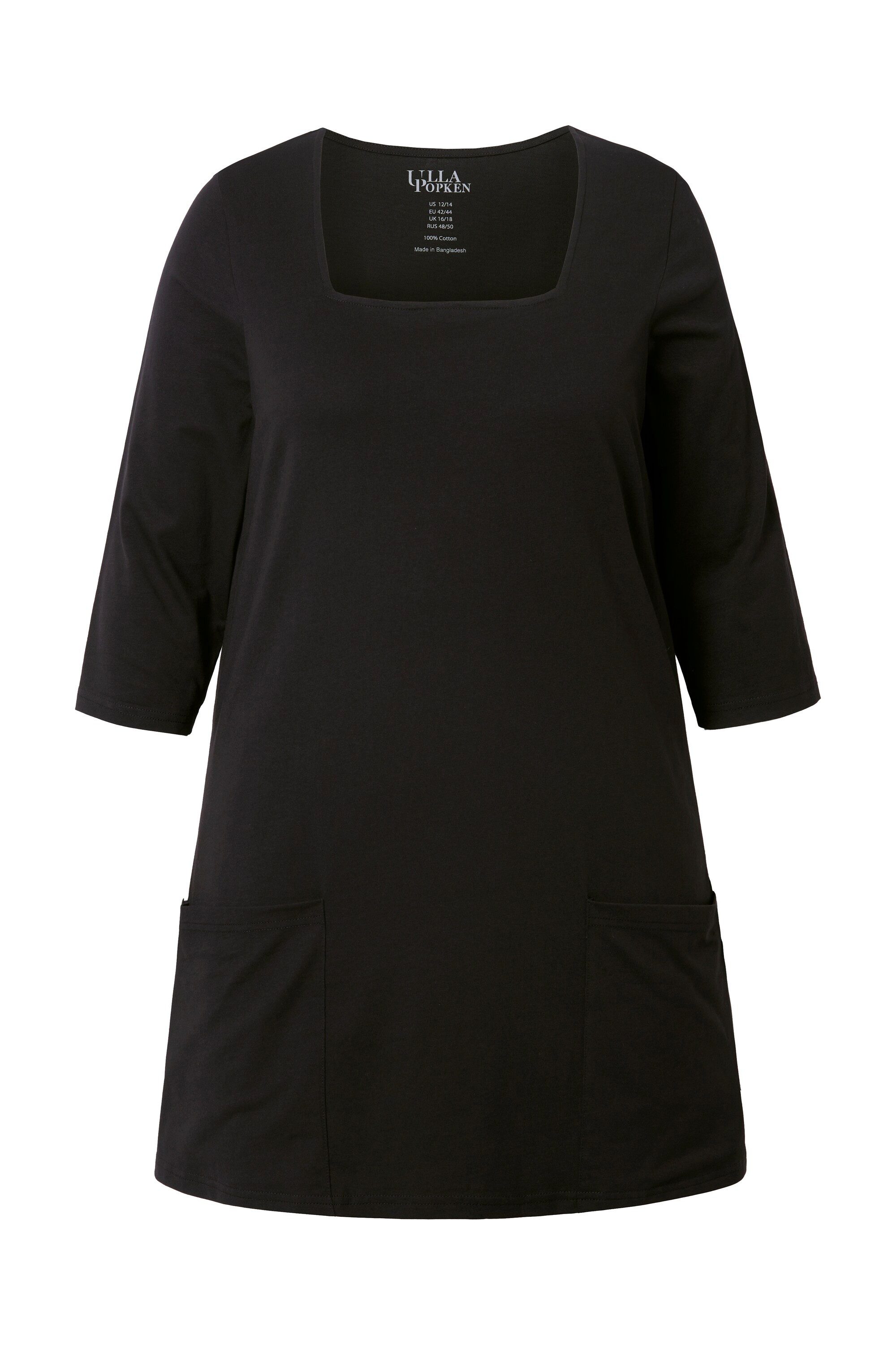 Ulla Popken Longshirt Longshirt Taschen A-Linie günstig online kaufen