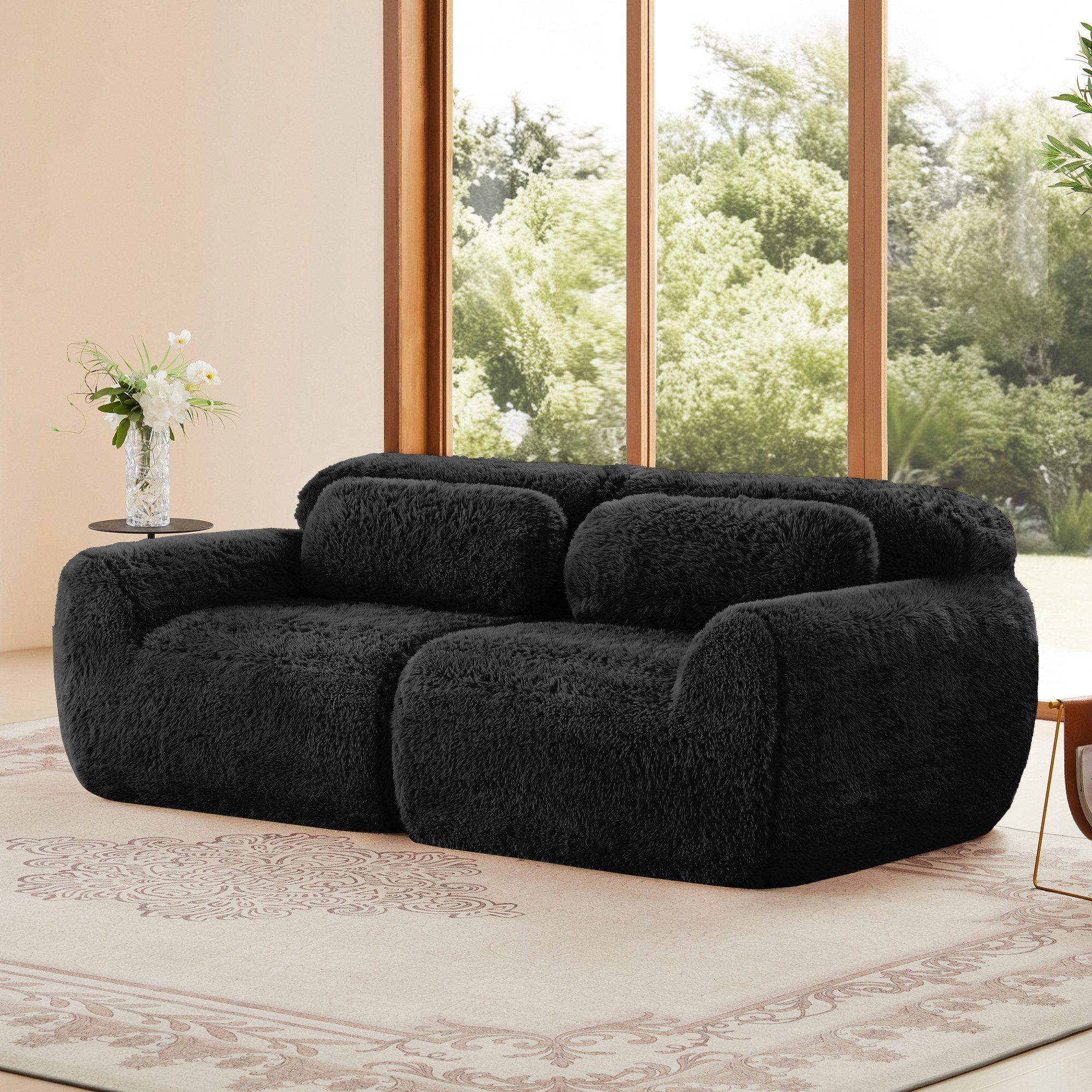 Leawin Sofa Modulares 2-Sitzer Sofa aus Plüsch, wolkenweich & flexibel, Rah günstig online kaufen