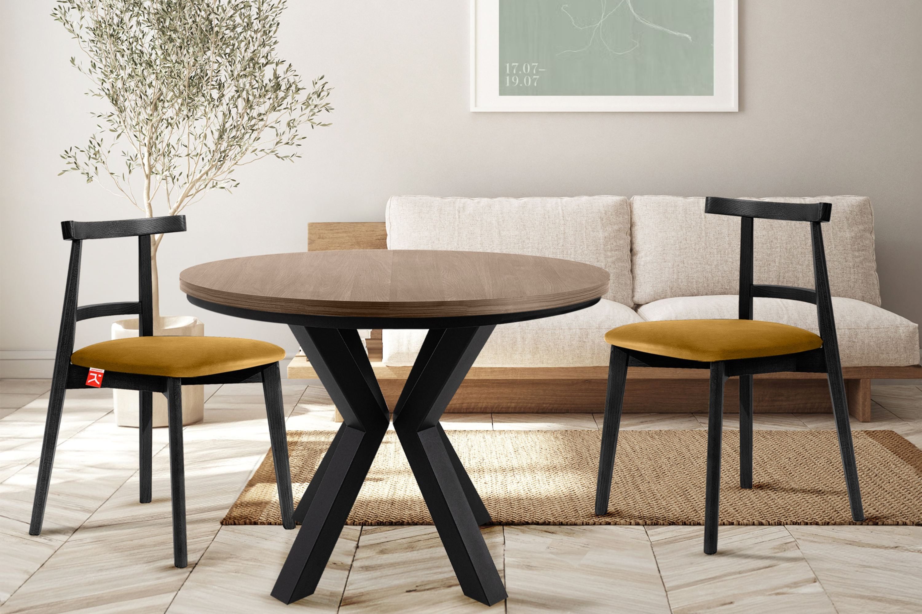 KONSIMO® Esstisch ROSTEL Ausziehbar Rund Tisch, günstig online kaufen