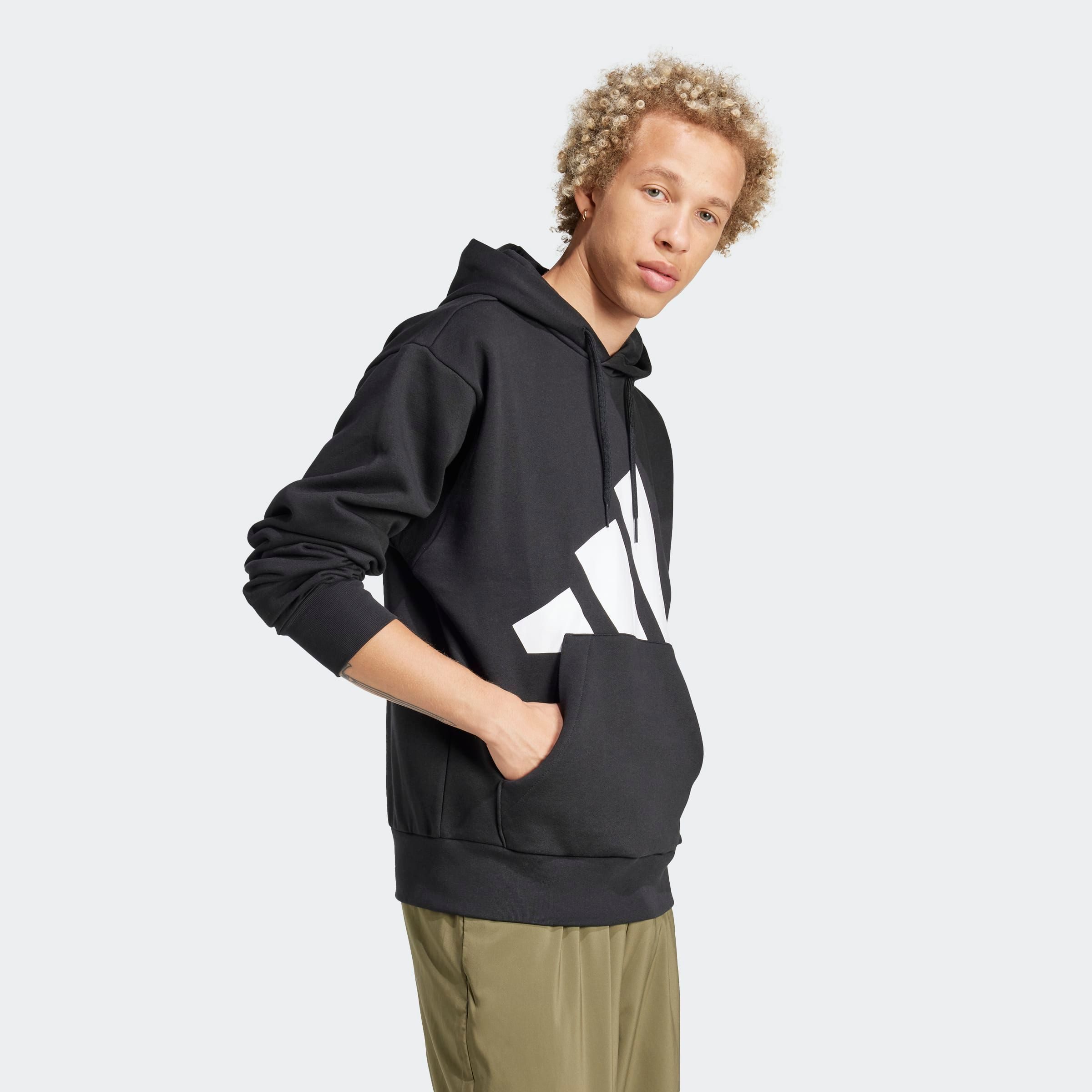 adidas Sportswear Kapuzensweatshirt ESSENTIALS BIG LOGO HOODIE ohne Verschluss, mit Rippbündchen