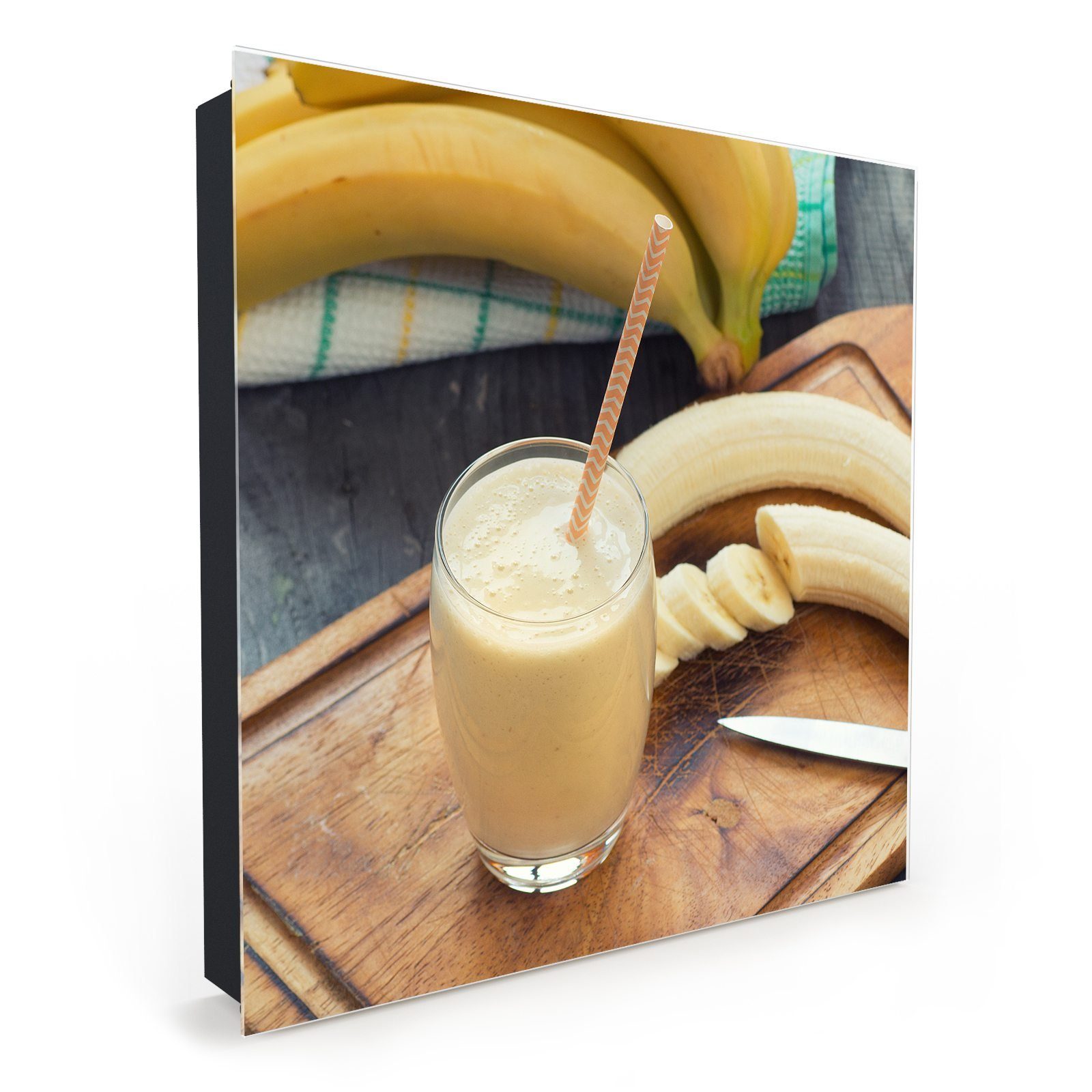 Primedeco Schlüsselkasten Magnetpinnwand mit Glasfront Bananendrink (1 St)