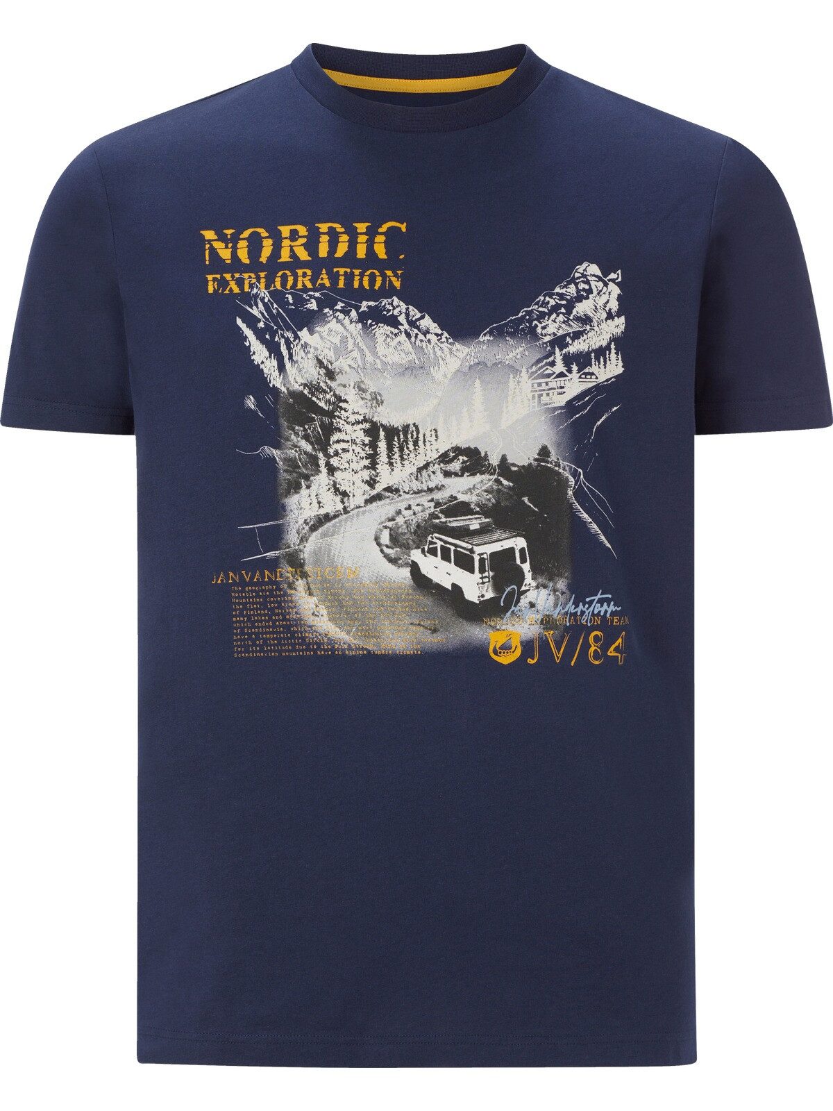 Jan Vanderstorm T-Shirt HAKSE mit nordischem Aufdruck