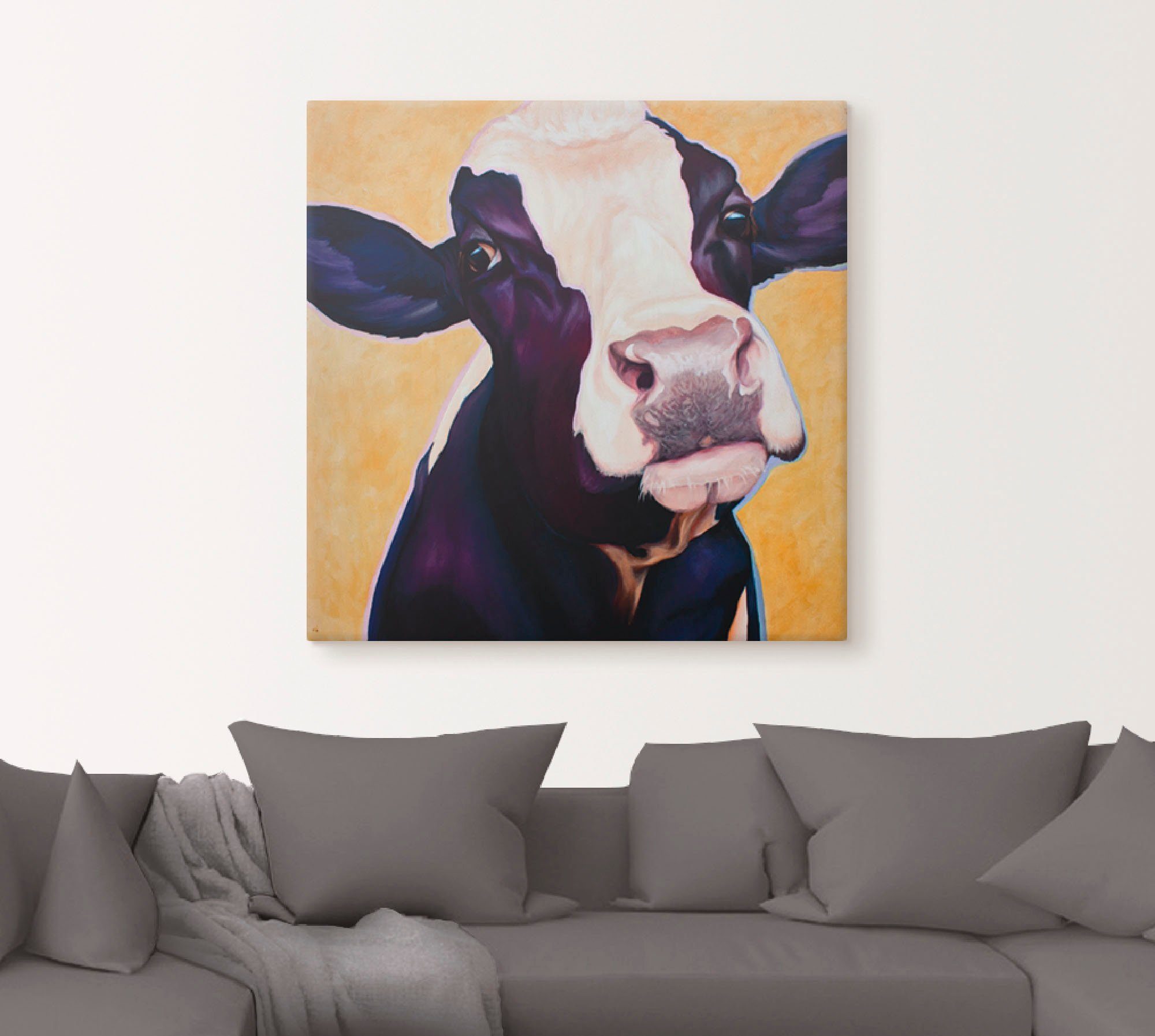 versch. oder Artland Haustiere Größen Kuh Wandaufkleber in Wandbild Leinwandbild, St), als (1 Gertie, Poster