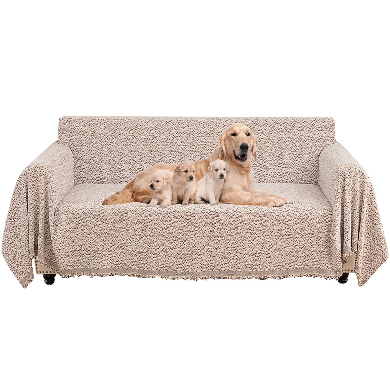 BTTO Ecksofahusse Sofadecke Chenille L Form,Sofa Überzug Überwurfdecke mit Geometrisch, 1/2 Stück,Tagesdecke 