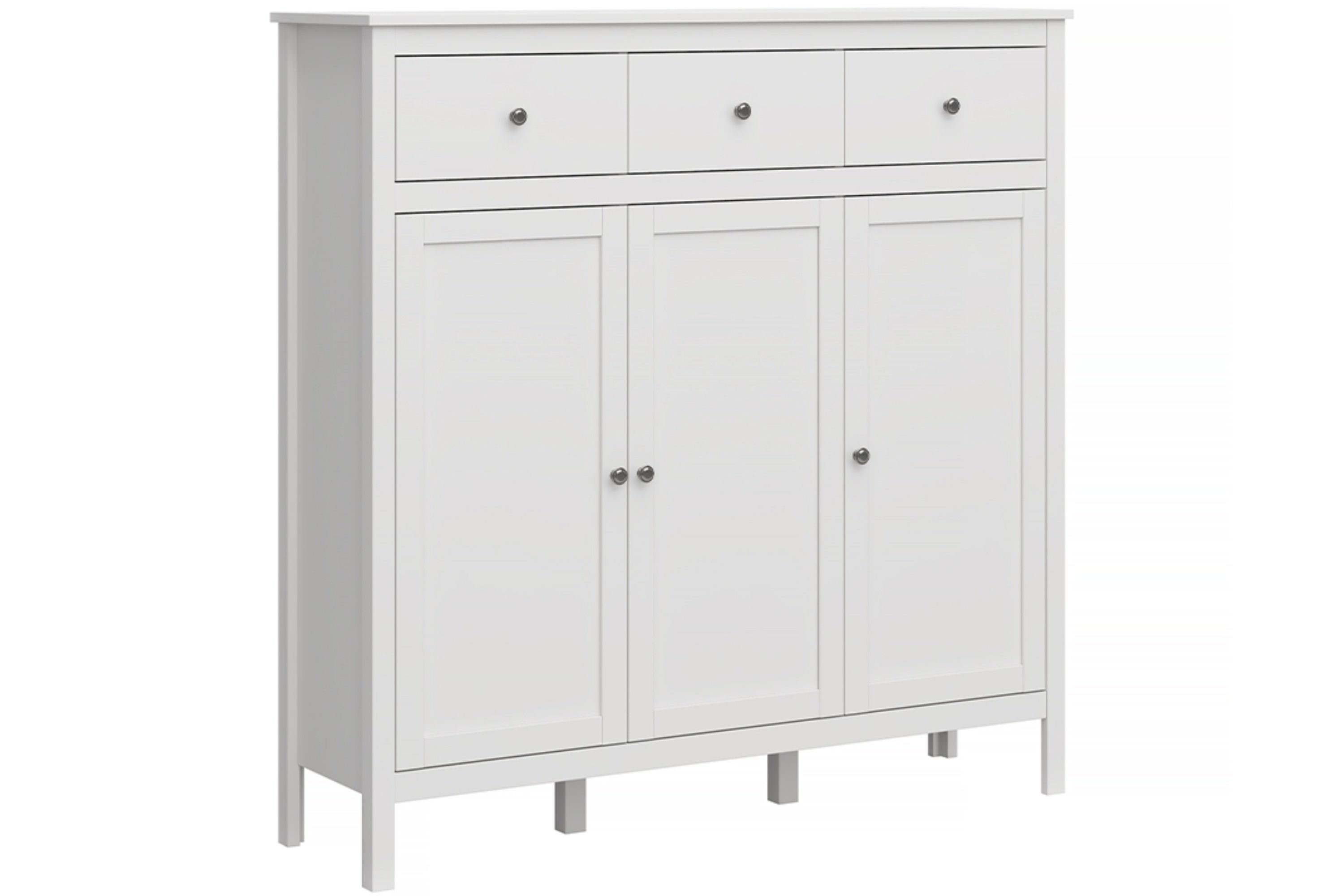 KONSIMO® Kombikommode FARGE Kommode, Metallkugelgriffe, 3 geräumige Schubladen