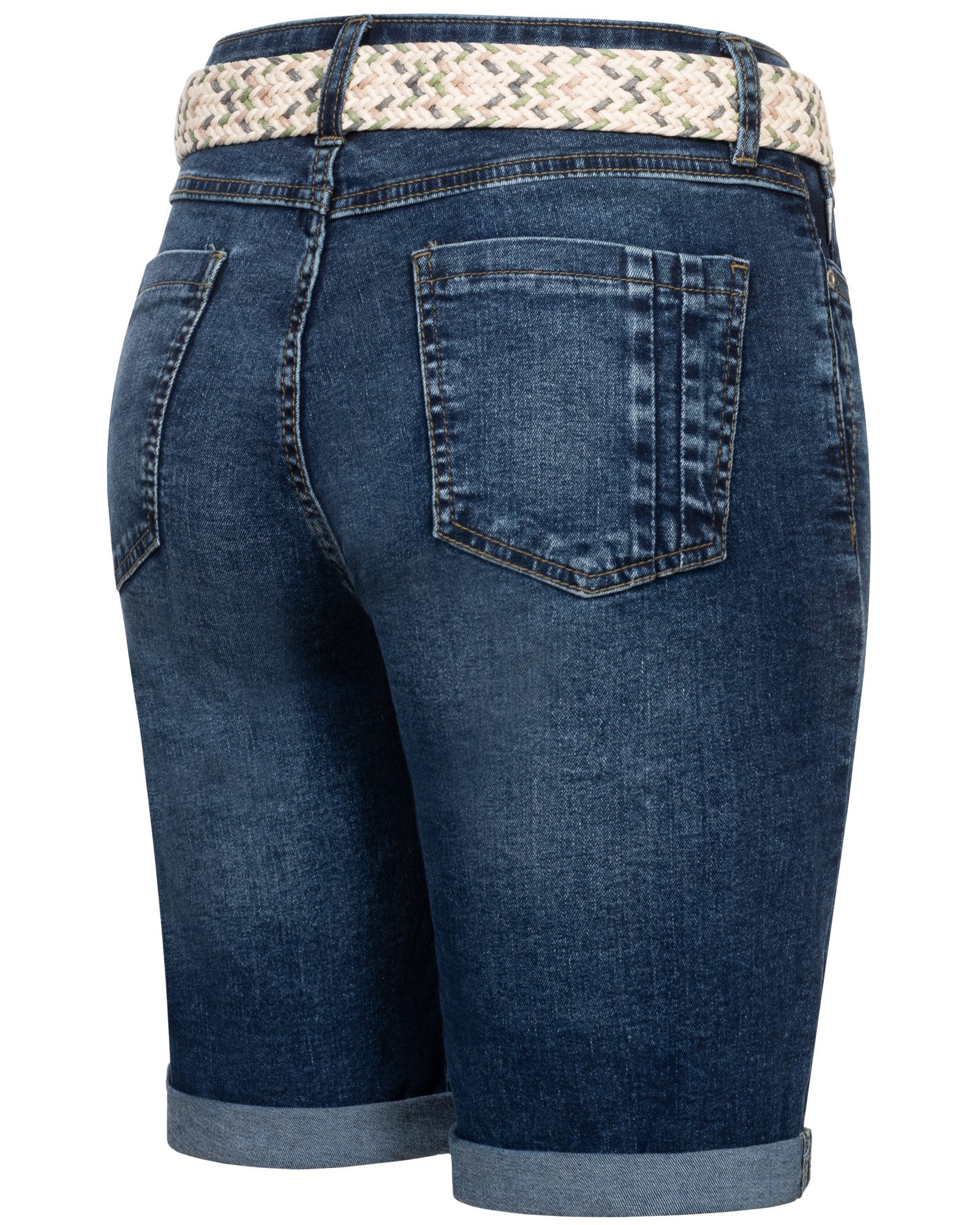 SUBLEVEL Bermudas Damen Jeans Shorts Bermuda Kurze Hose Shorts Short Denim Stretch Denim