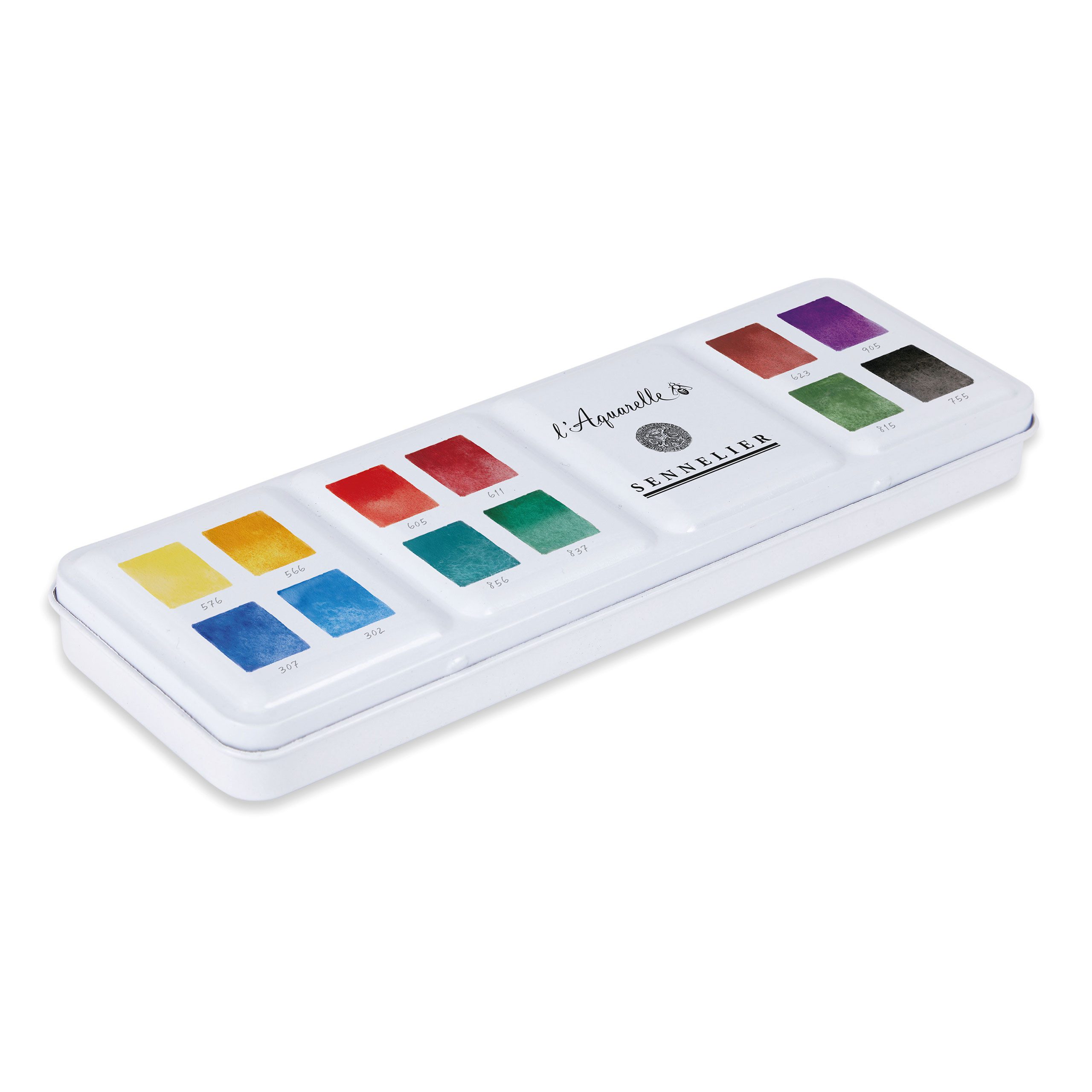 SENNELIER Aquarellfarbe Aquarellfarben - Granulierende Farben 12 halbe Näpfchen N131613.01