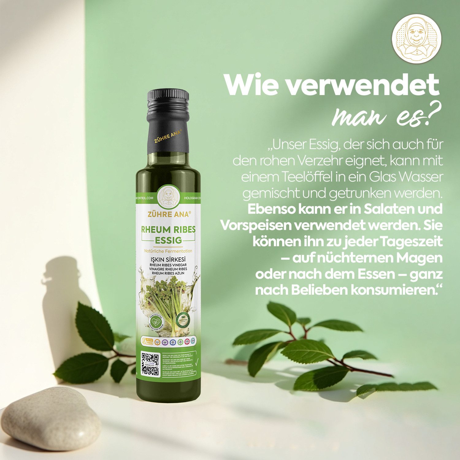 Zühre Ana® Essig Rheum Rıbes Essig Fermentierter – Natürlich & Aromatisch, Rheum Rıbes Essig Fermentierter – Natürlich & Aromatisch